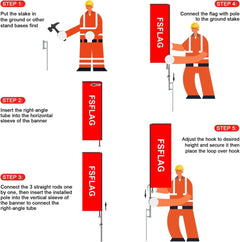 11FT Sale Rectangle Flag Banners with Pole and Ground Stake 05