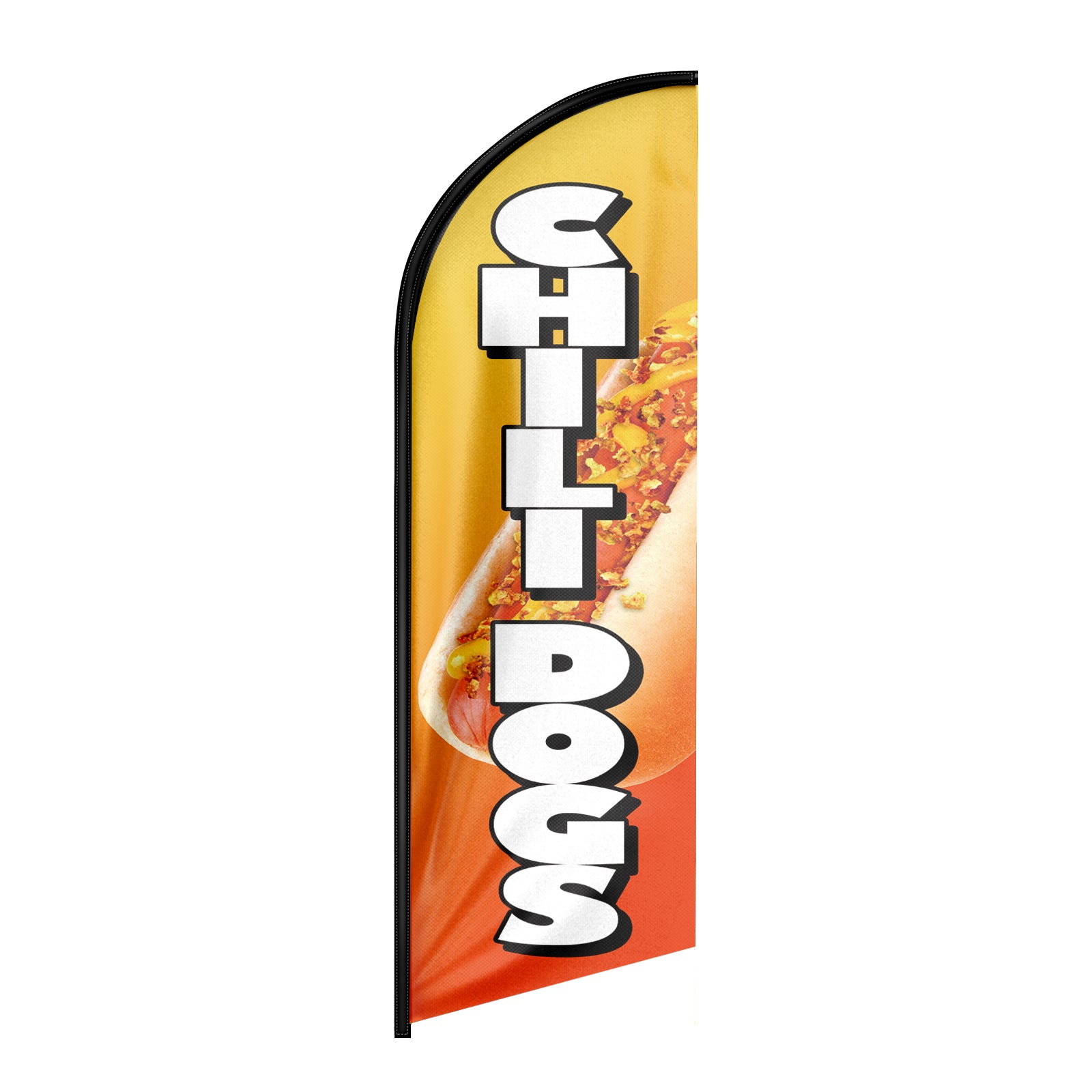 Hot Dog Flags - 8ft Chili Dogs Feather Flag!（Flagpole Not Included）