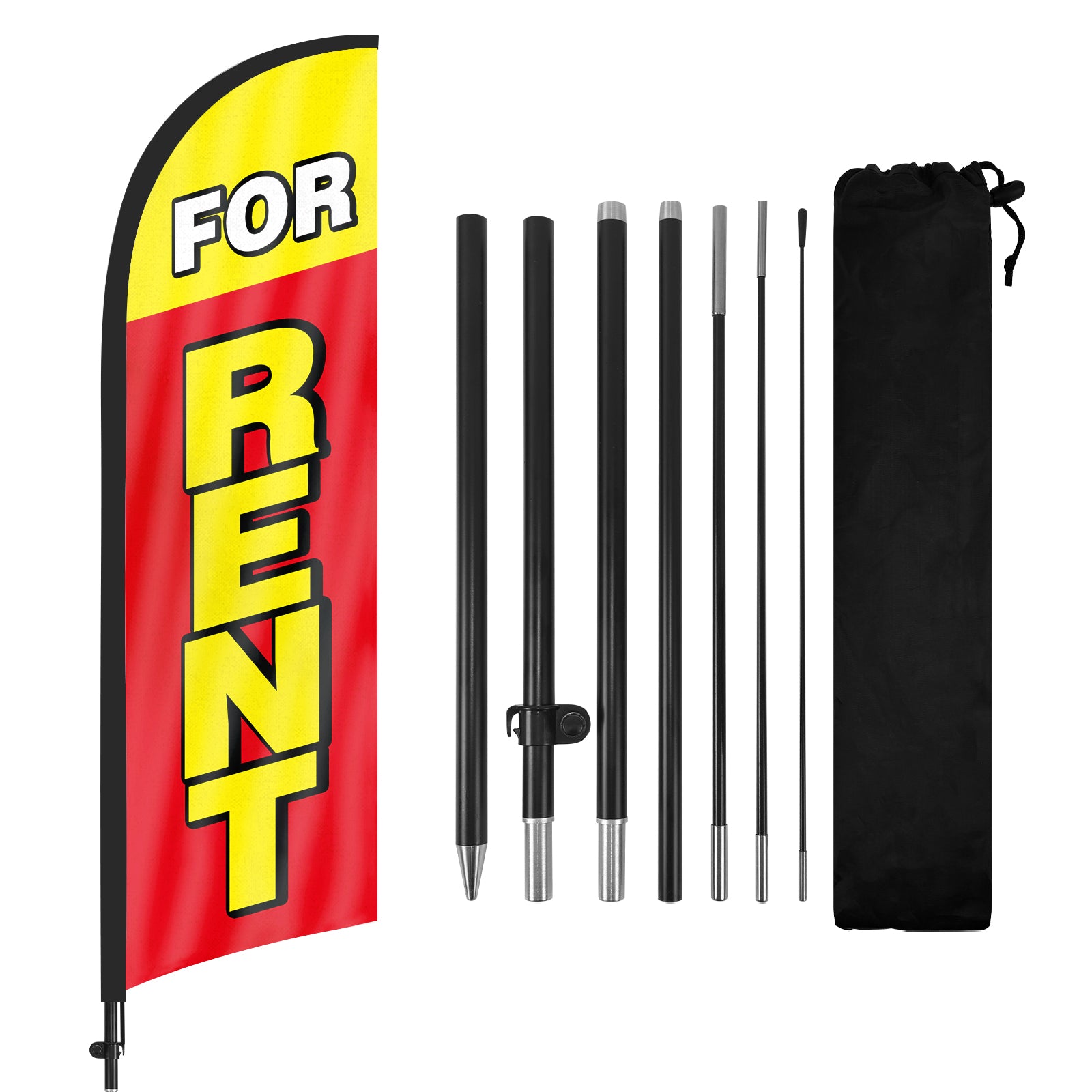 8ft For Rent Feather Flag Pole Kit