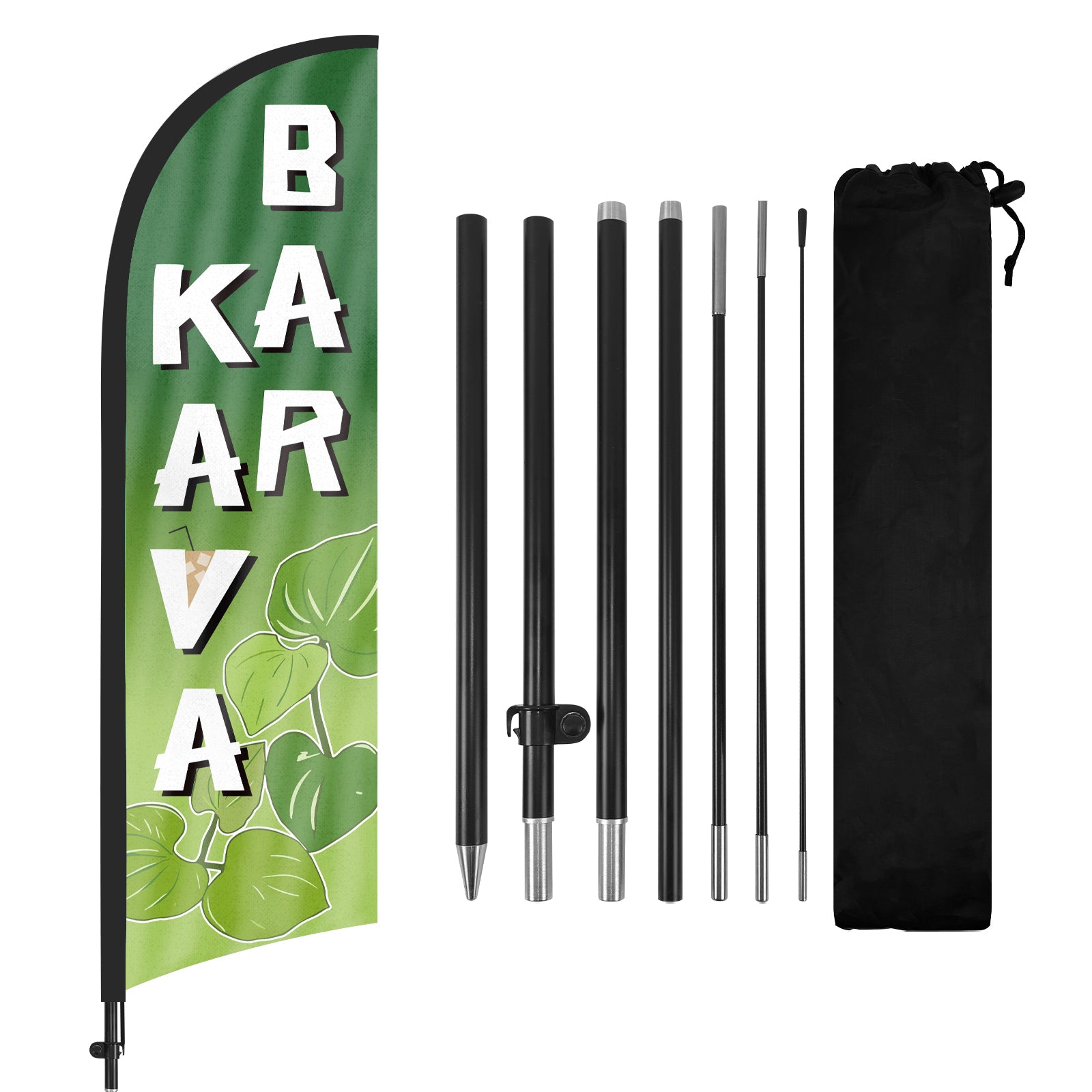 8ft Kava Bar Feather Flag Kit with Pole and Stake