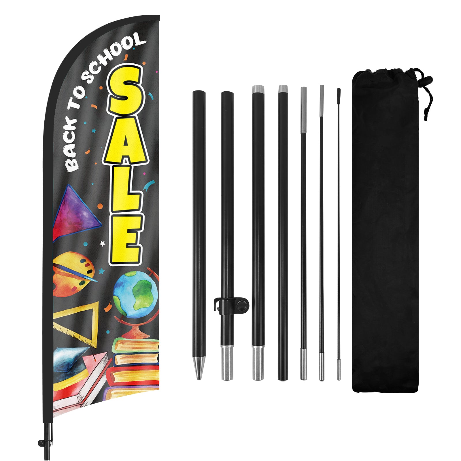8ft Back To School Sale Feather Flag Pole Kit