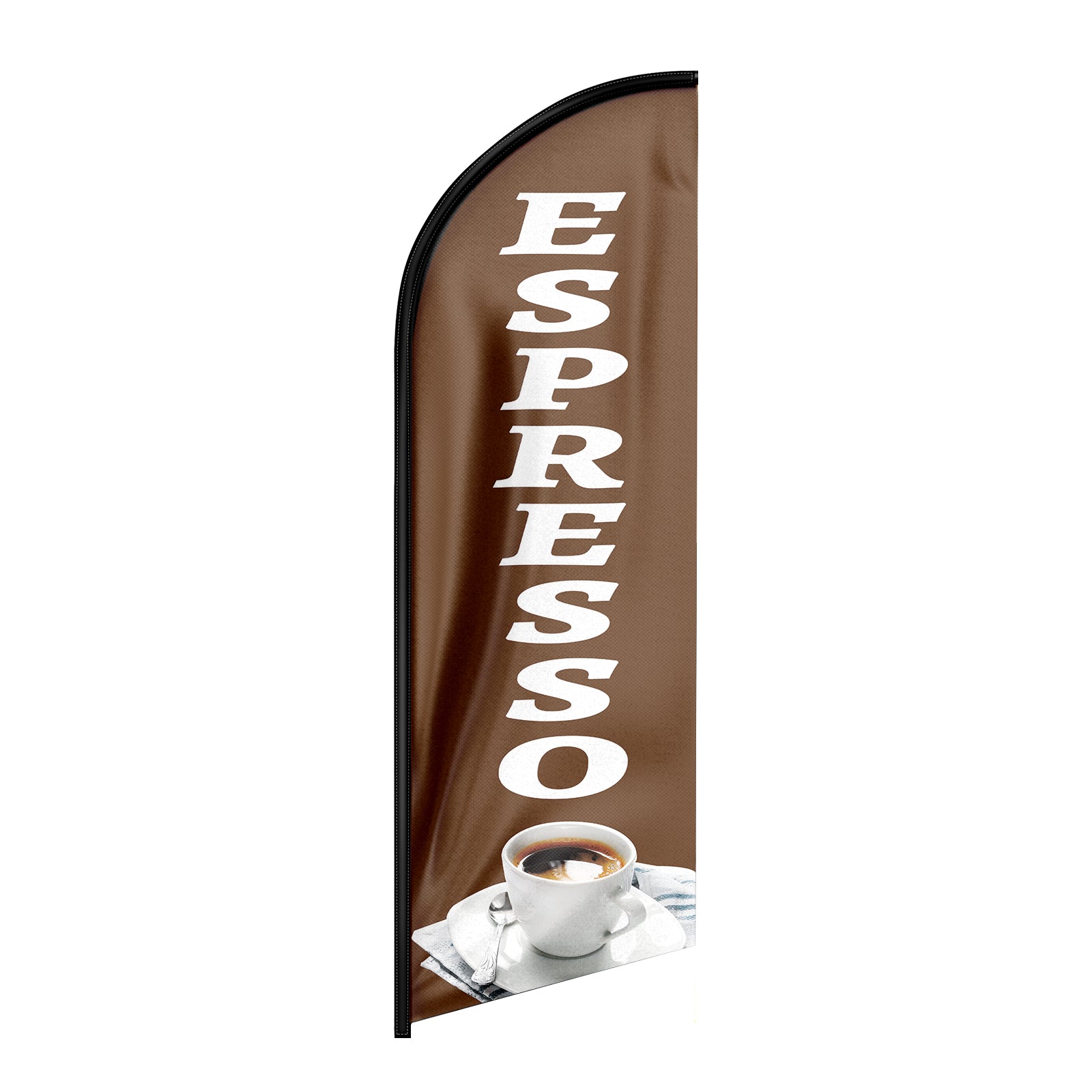 Coffee sign-8ft Coffee Espresso Feather Flag!（Flagpole Not Included）