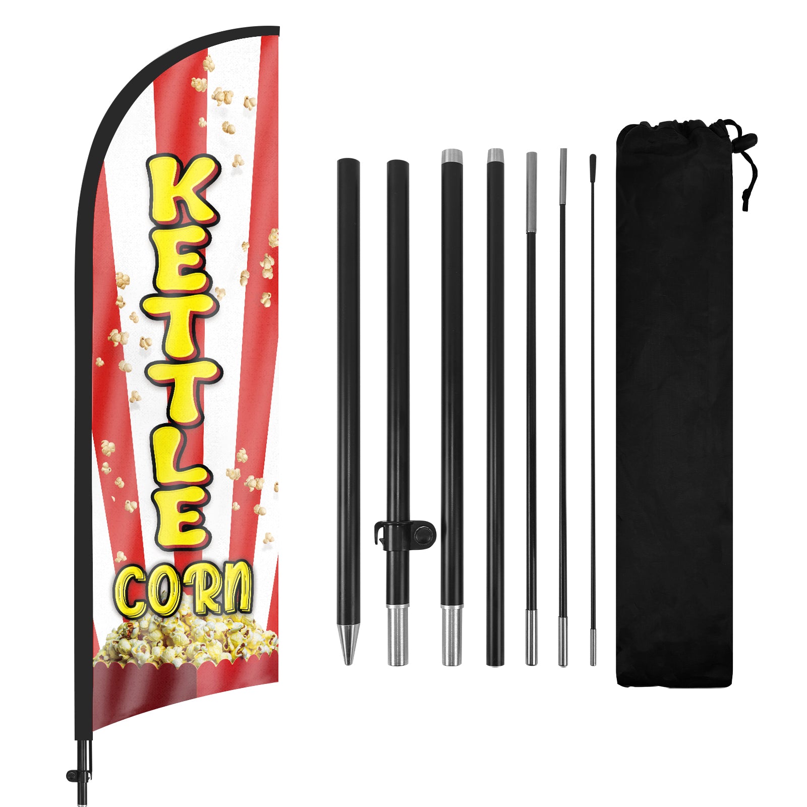 8FT Kettle Corn Feather Flag Pole Kit