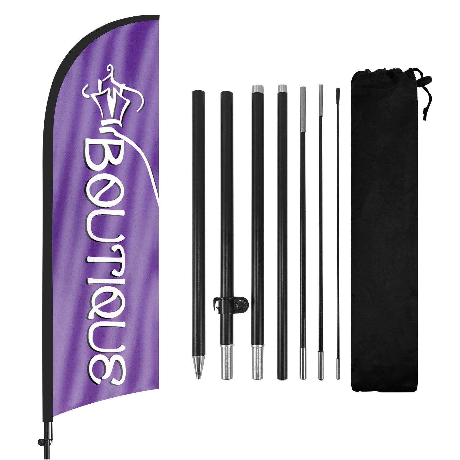 8ft Boutique 01 Feather Flag Pole Kit  for Antique Business