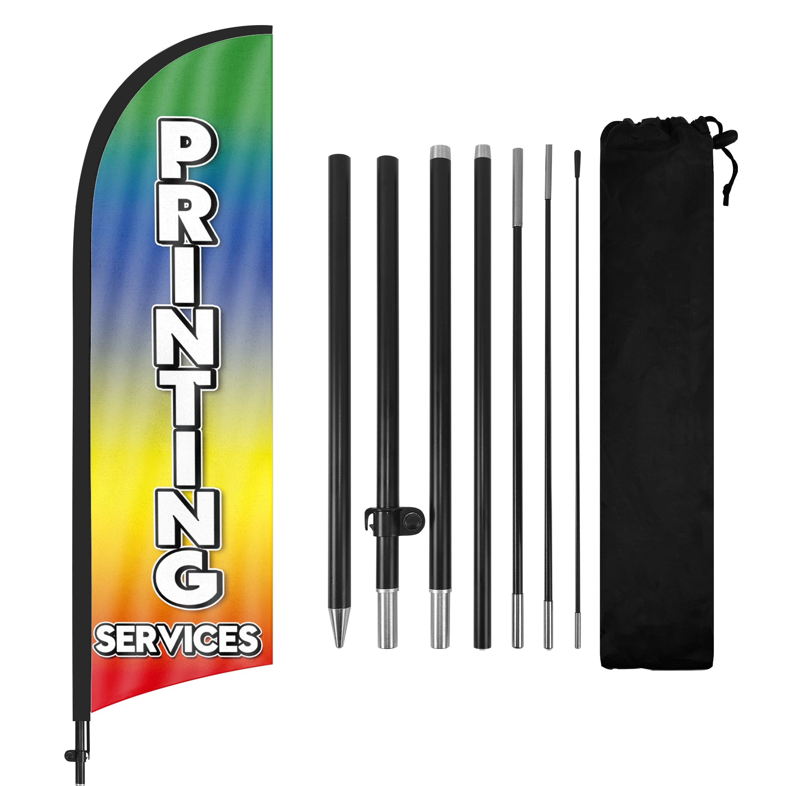 8Ft Printing Feather Flag with Pole & Stake