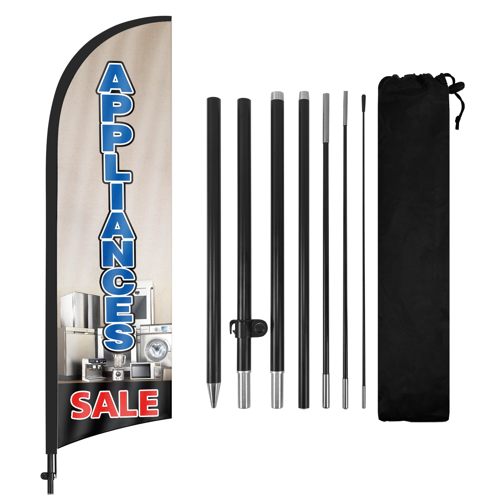 8ft Appliances Sale 01 Feather Flag with Pole and Stake
