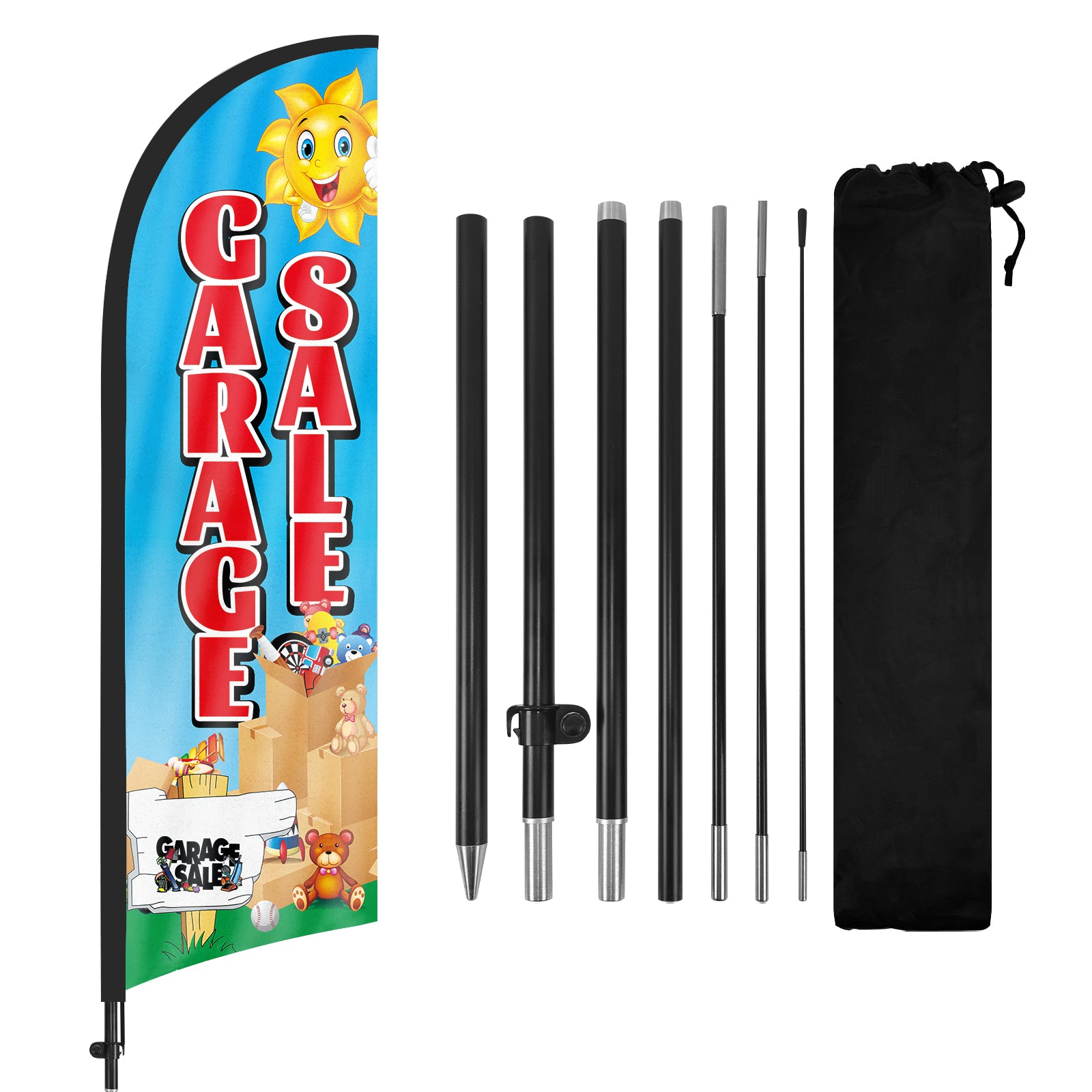 8ft Garage Sale Feather Flag Pole Kit