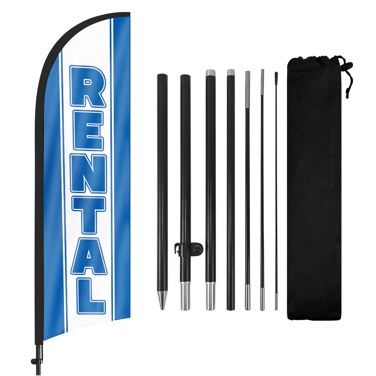8Ft Rental Swooper Flag Feather Flag Pole Kit