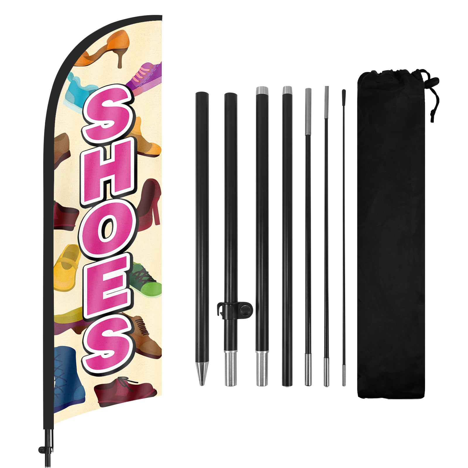 8ft Shoes Feather Flag Pole Kit