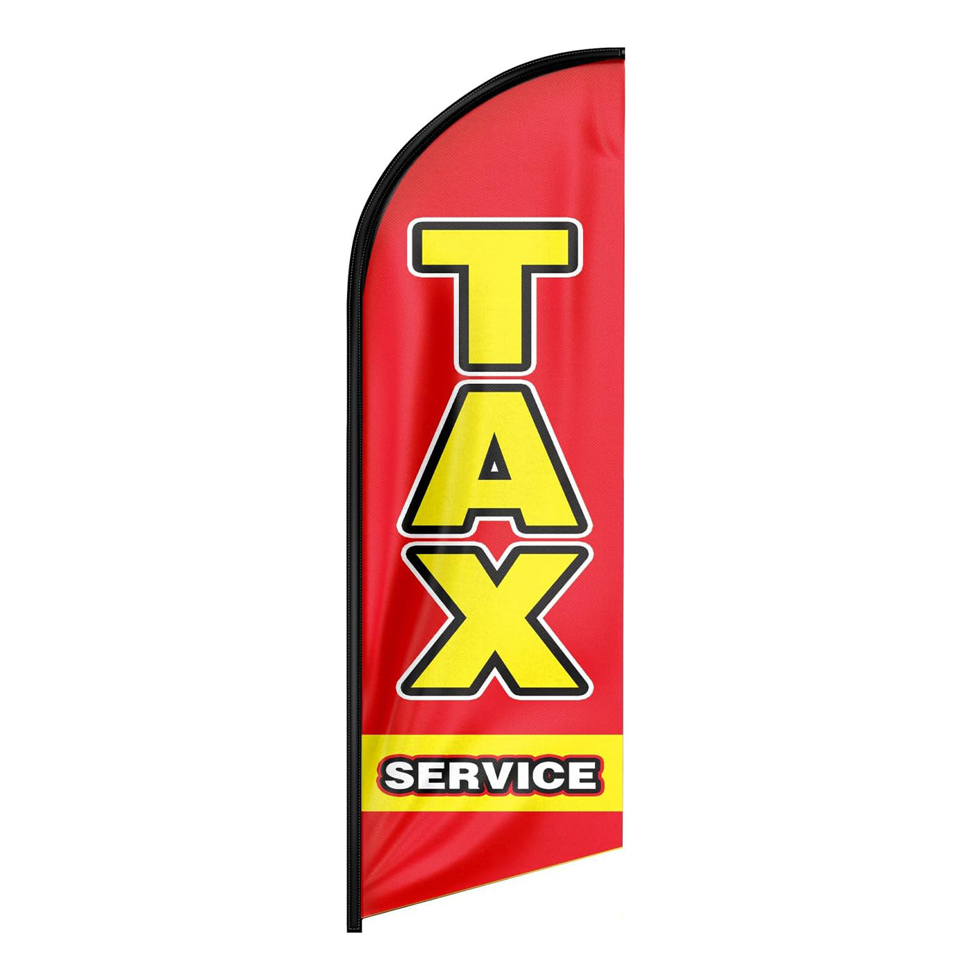8FT Red Tax Service Advertising Swooper Flag（Flagpole Not Included）