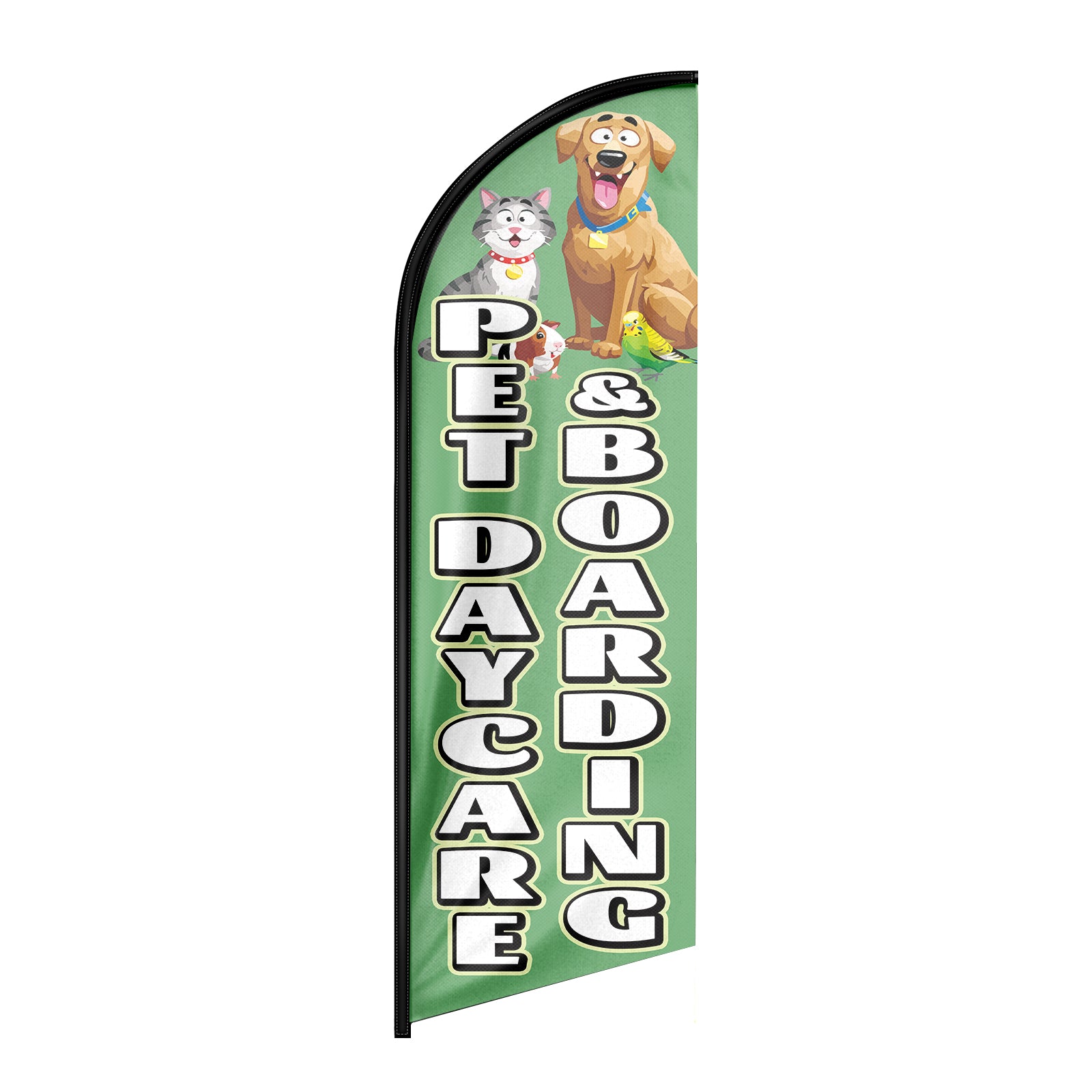 8ft Pet Daycare & Boarding Feather Flag（Flagpole Not Included）