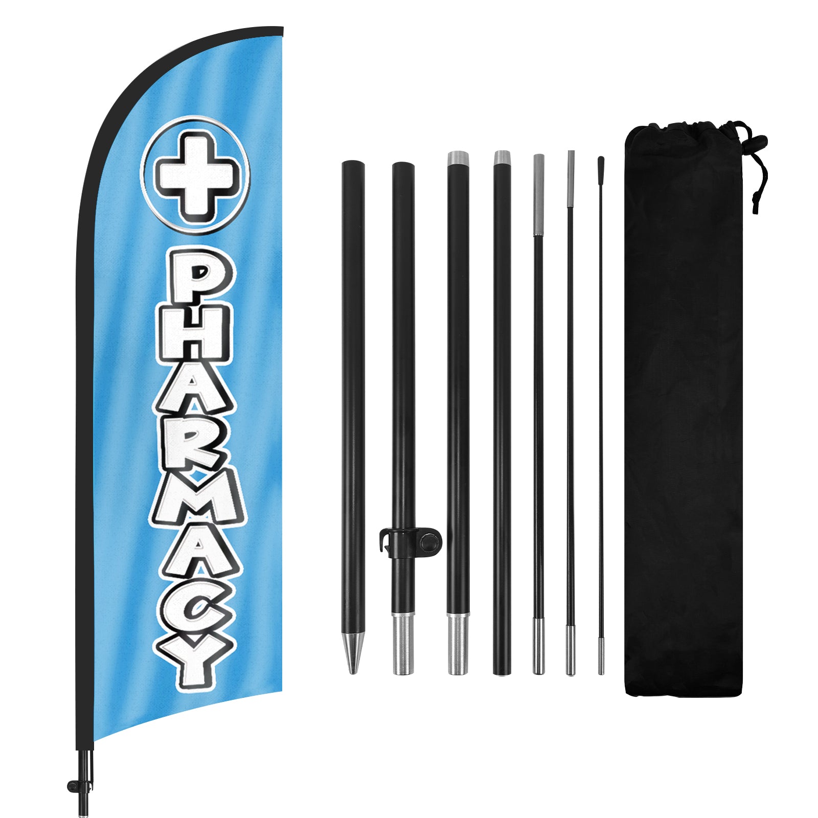 8ft Pharmacy Feather Flag Pole Kit