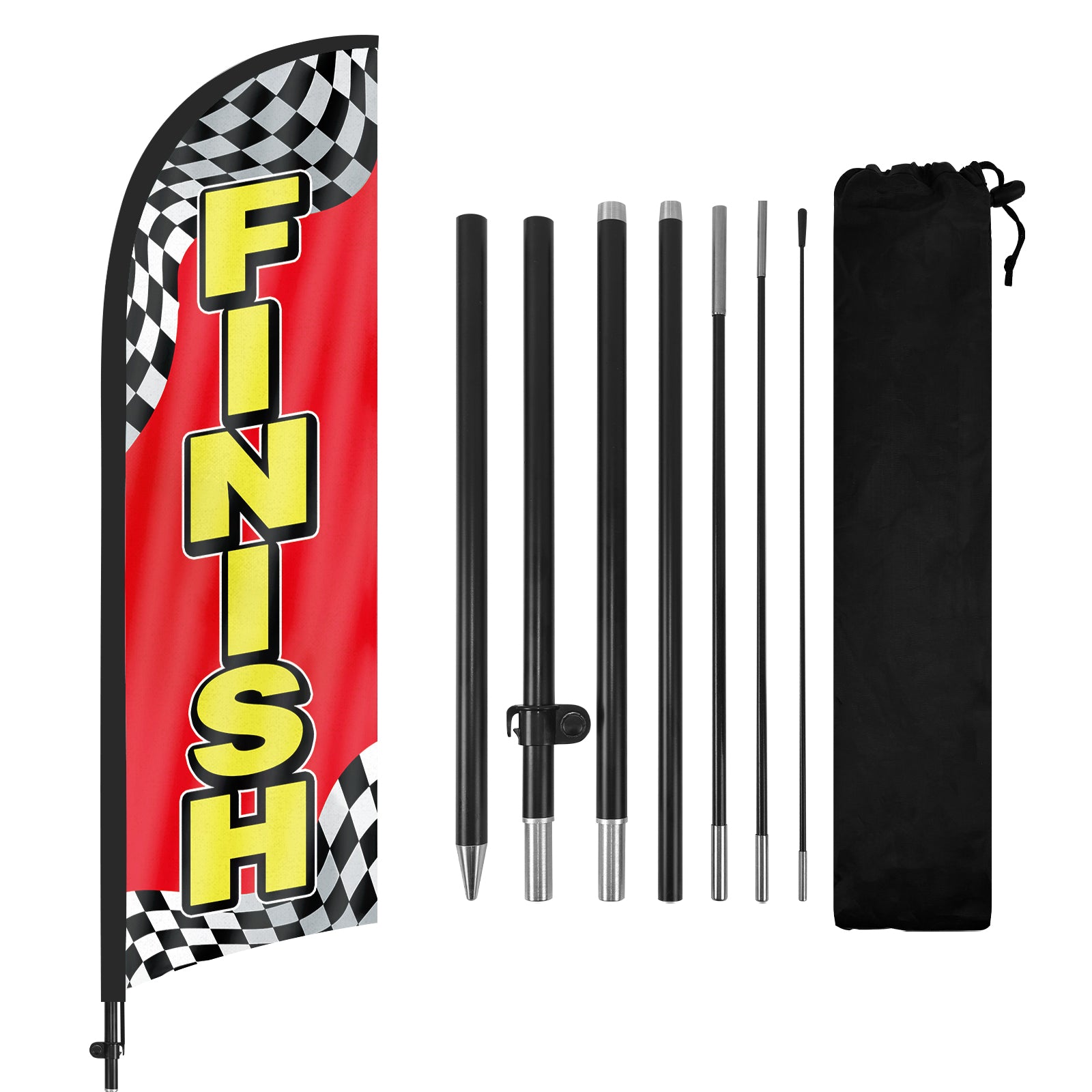 Finish Flag-8ft Finish Feather Flag Pole Kit