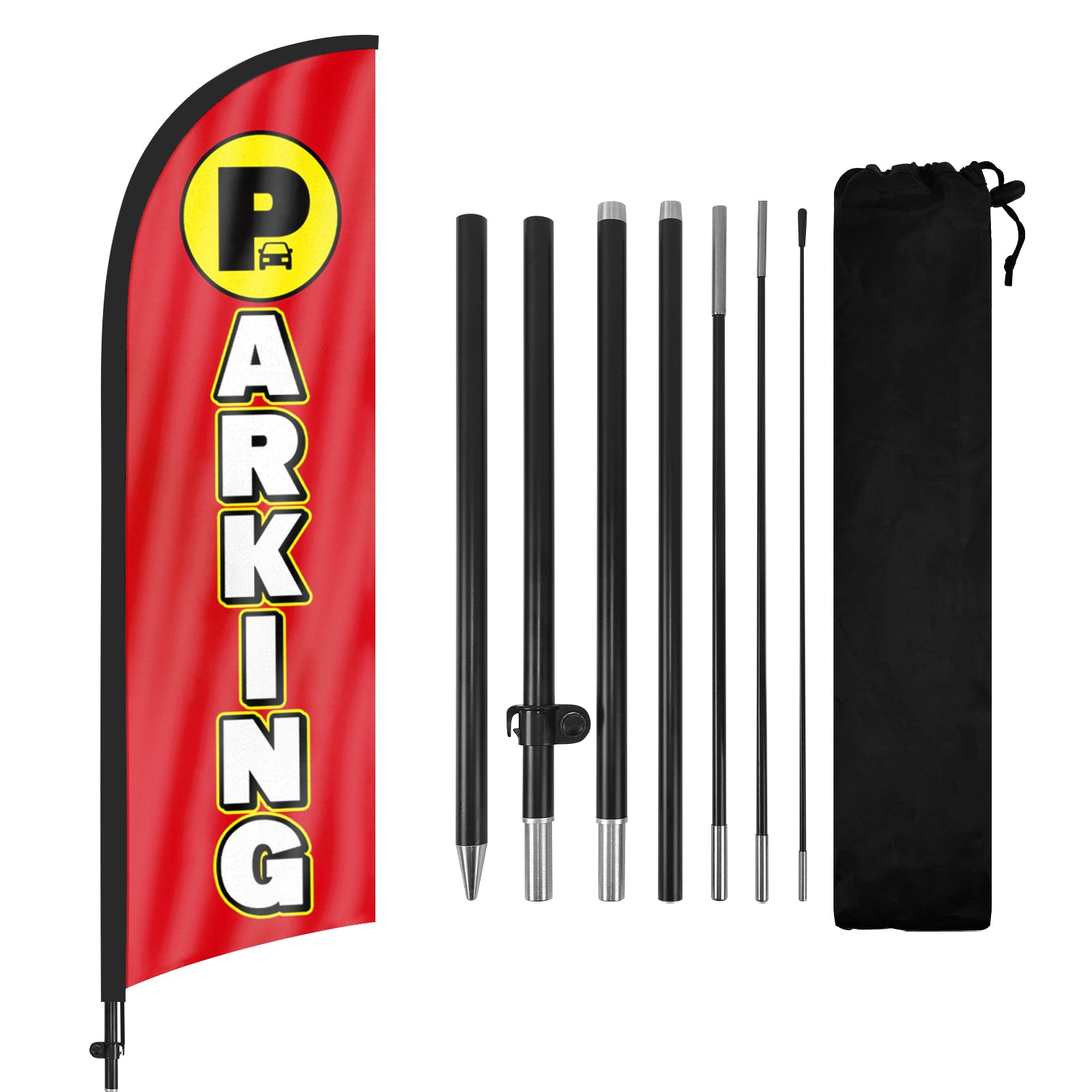 8Ft Parking 02 Feather Flag with Pole & Stake