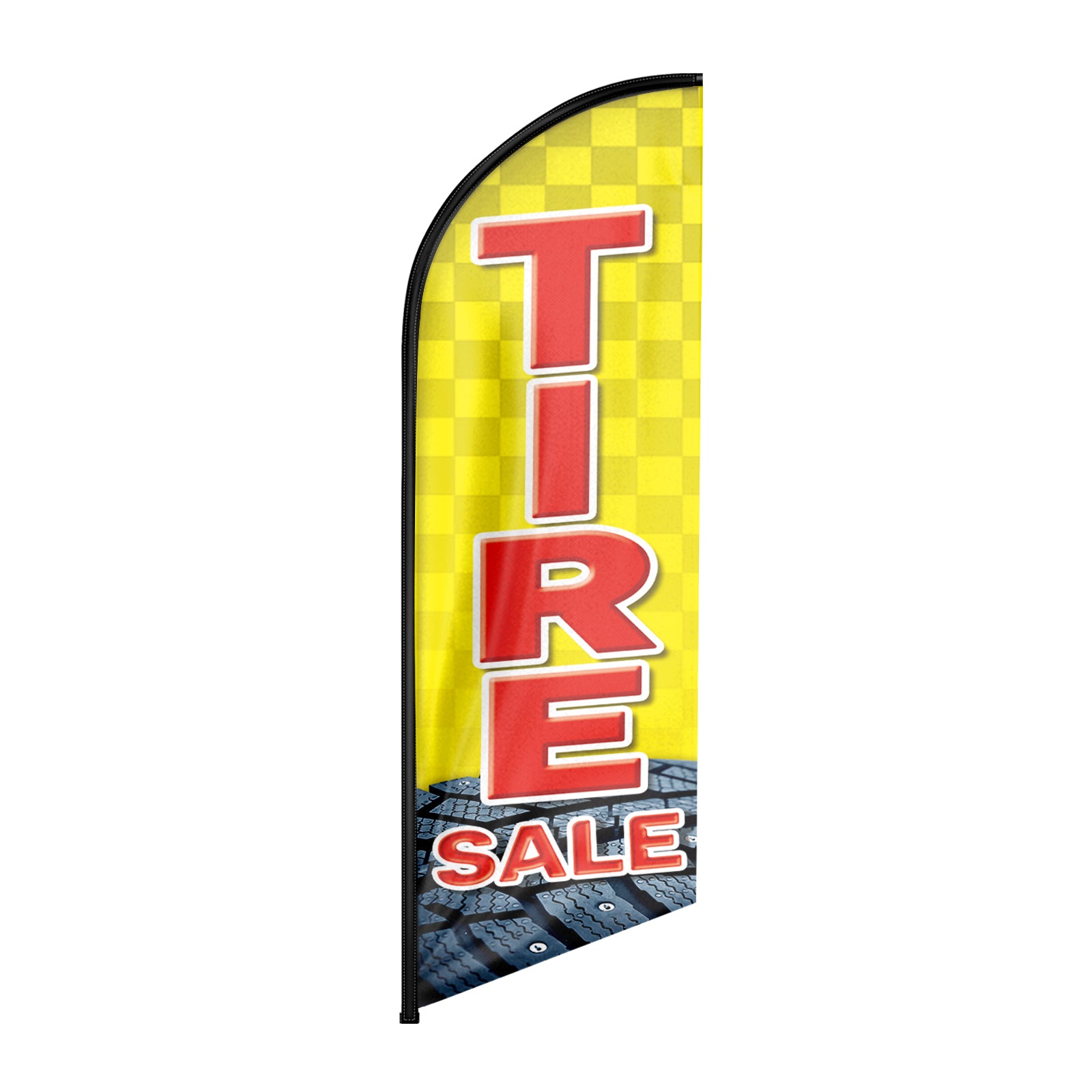 Tire Signs For Sale-8ft Yellow Tire Sale Feather Flag for Tire Sale Business（Flagpole Not Included）