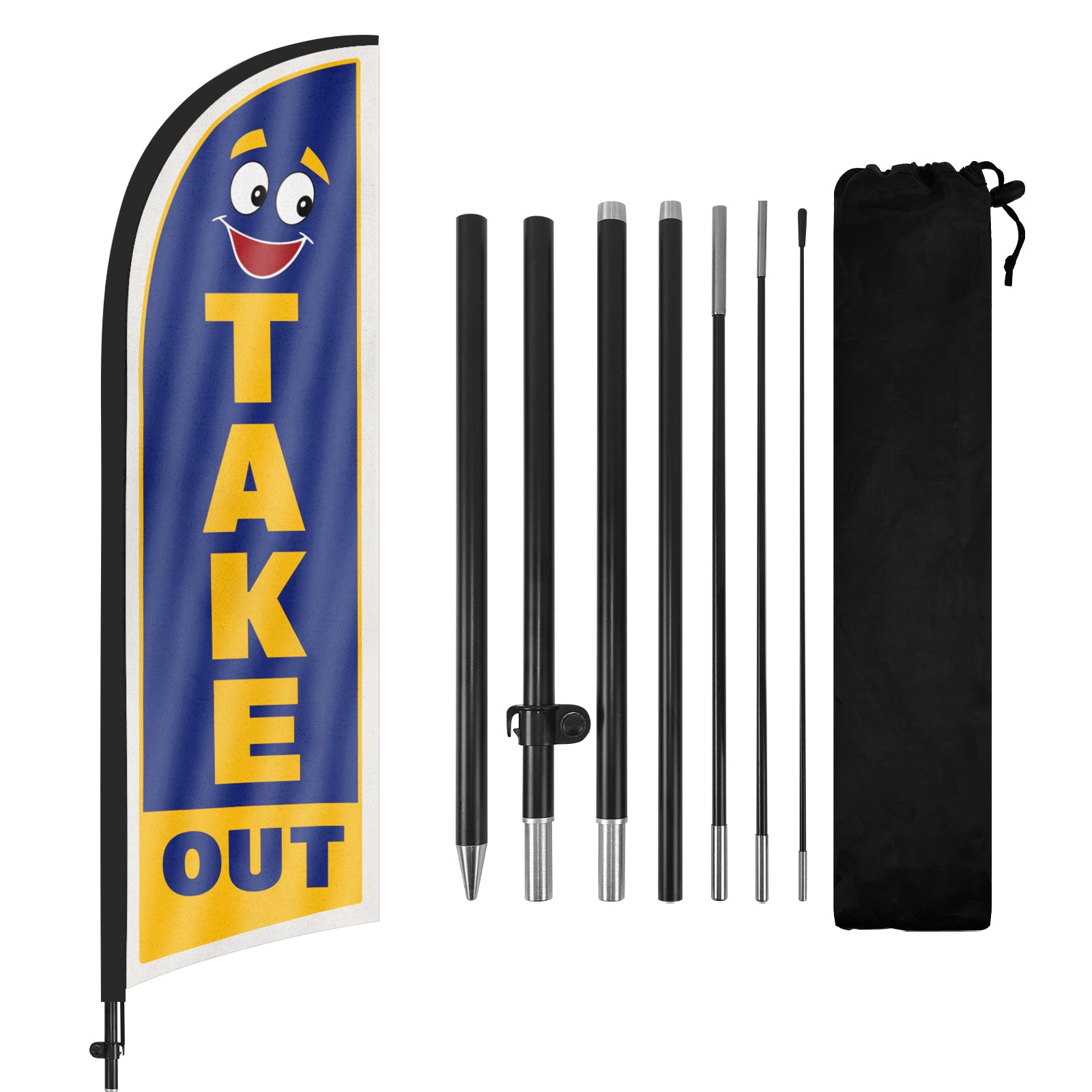 8ft Take Out Feather Flag with Pole and Stake