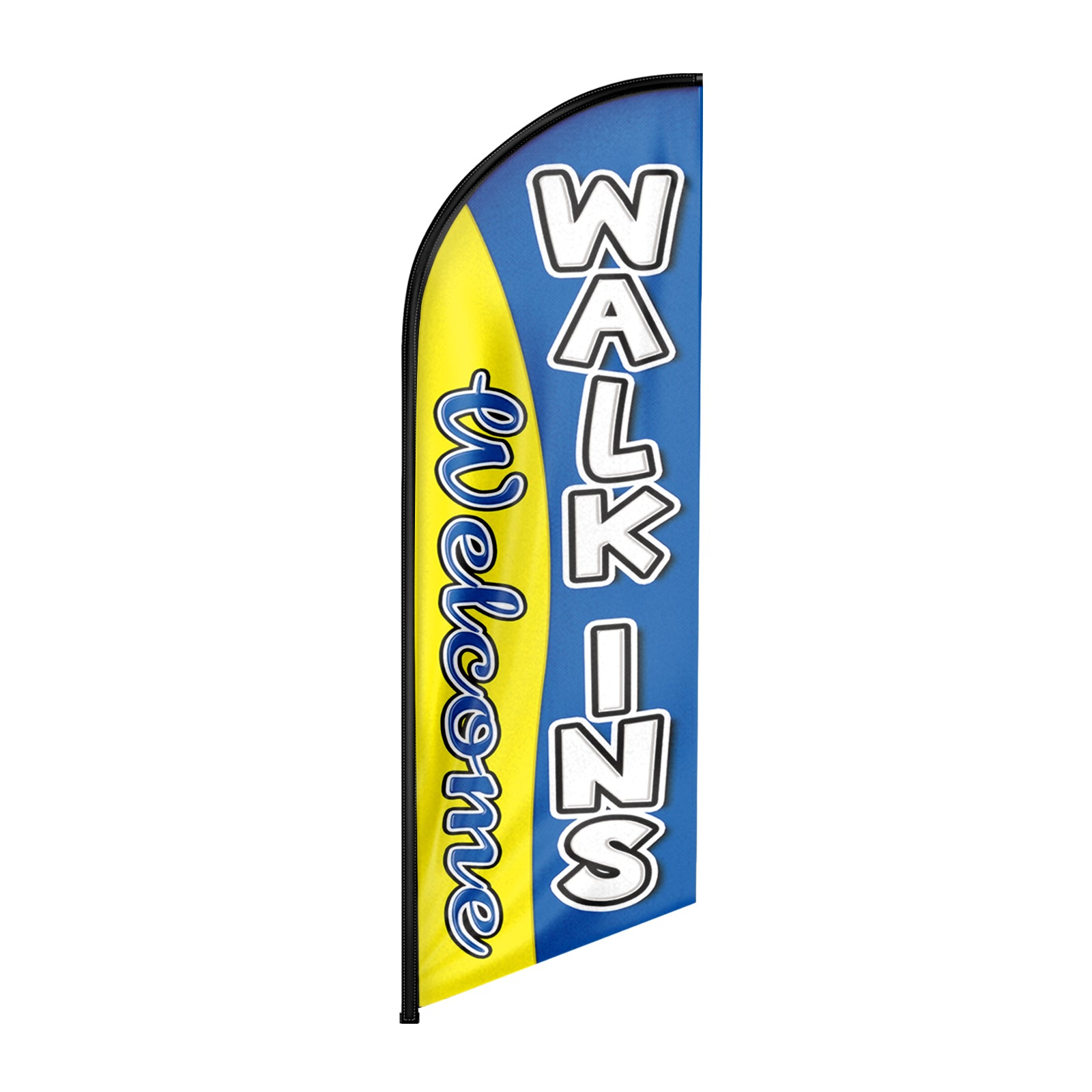 Walk Ins Welcome Sign-Walk-Ins Welcome Feather Flag（Flagpole Not Included）