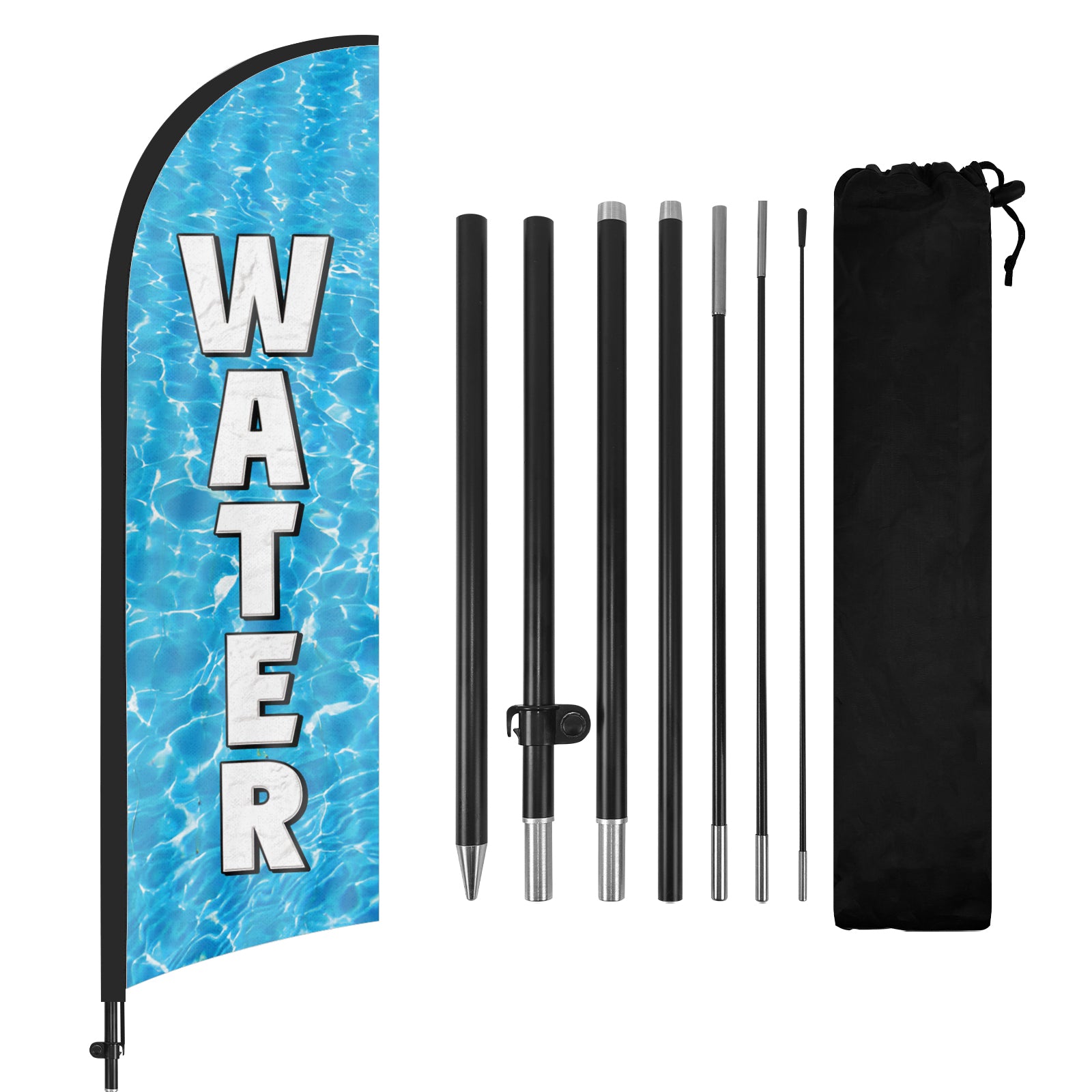 8ft Water Feather Flag with Pole and Stake
