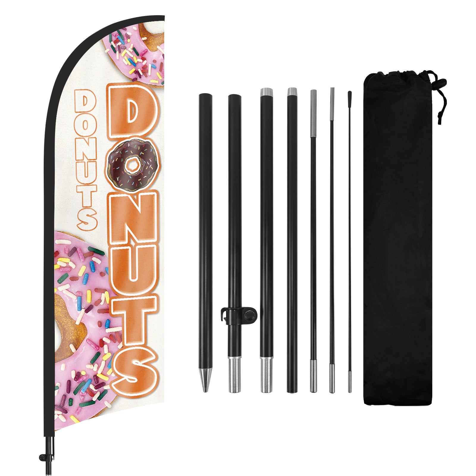 8Ft Donuts 01 Feather Flag Pole Kit