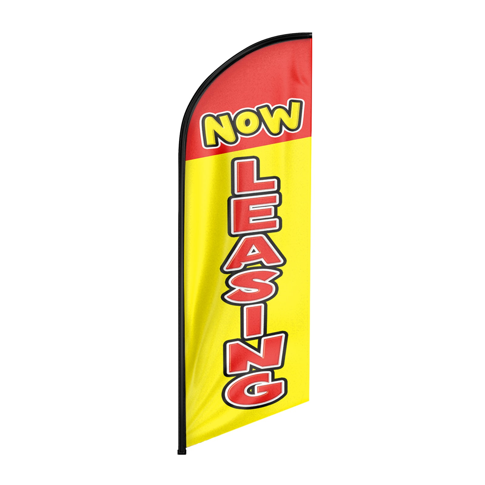 Now Leasing 8FT Yellow Feather Flag-For Lease Sign（Flagpole Not Included）