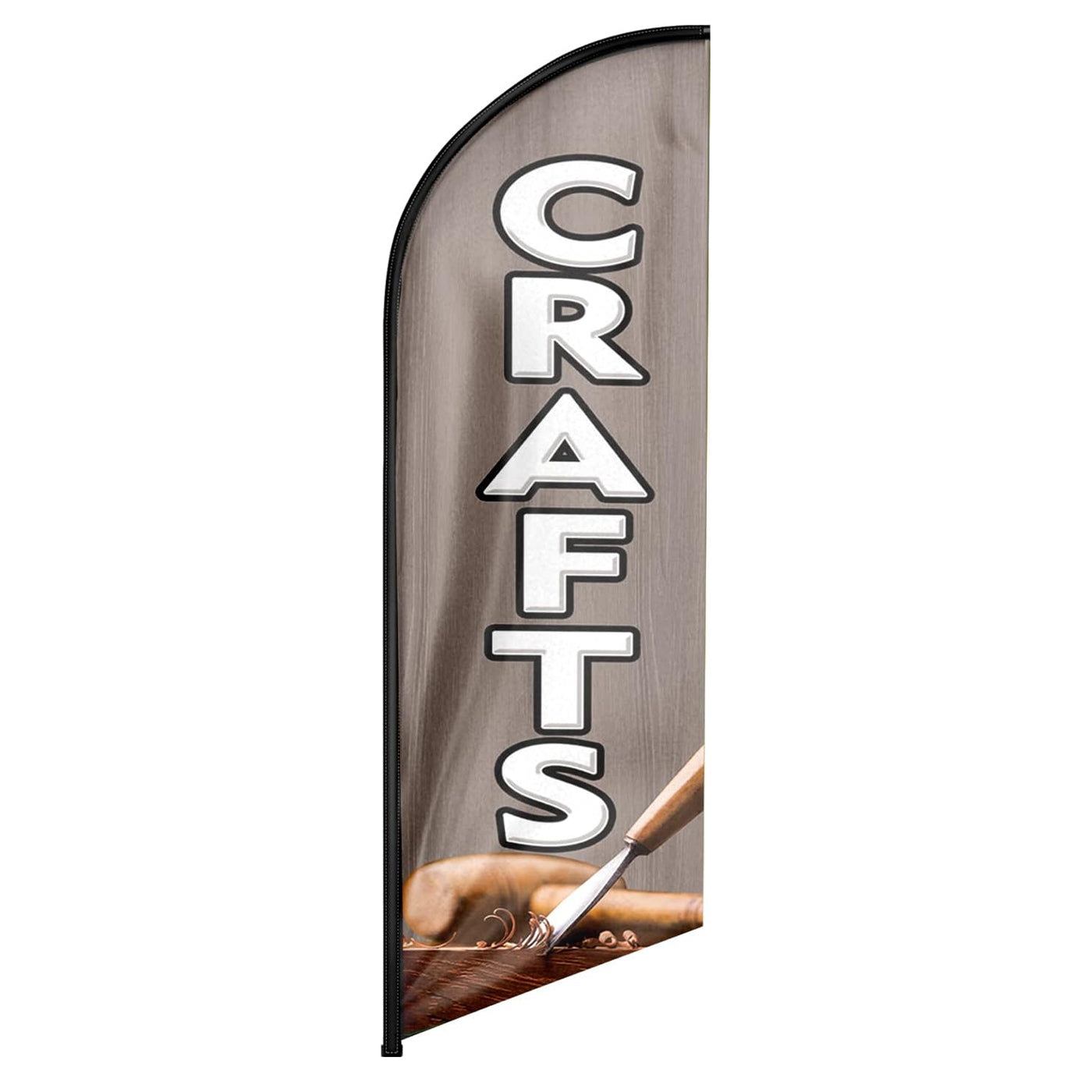 Craft Signs-8ft Crafts Feather Flag for Crafts Business（Flagpole Not Included）