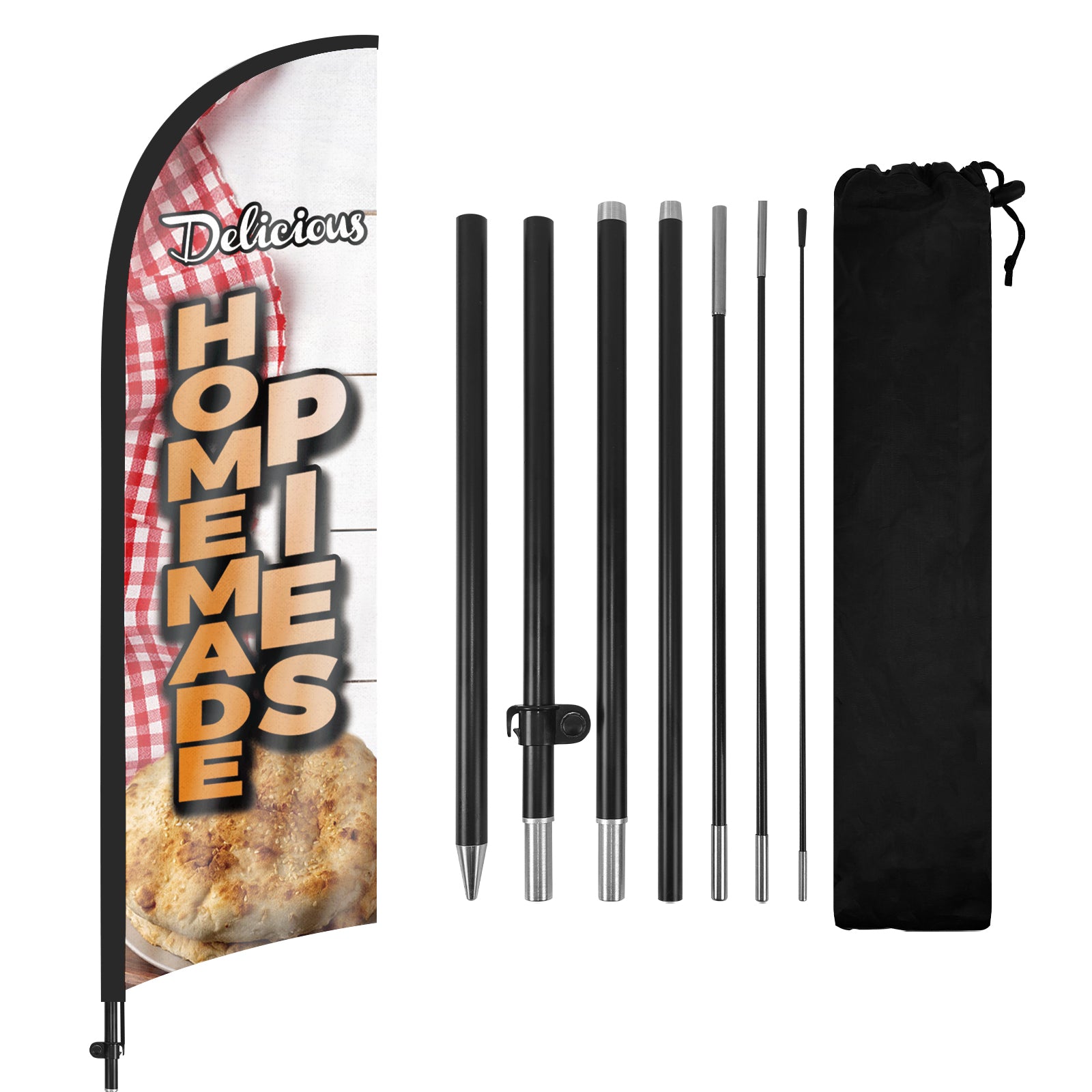 8ft Homemade Pies Feather Flag with Pole and Stake
