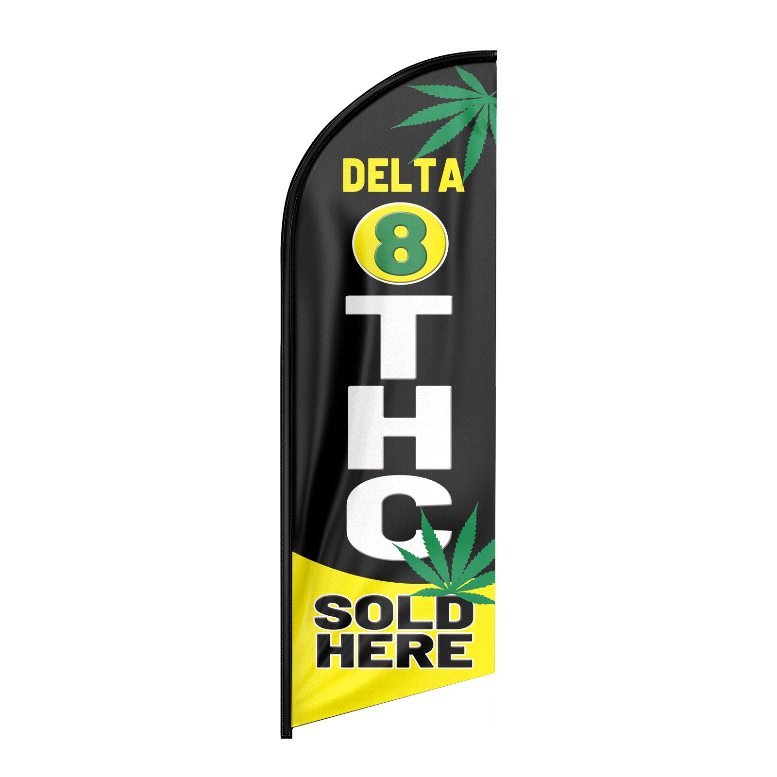 Delta 8 Thc Sign-8ft Delta 8 THC Sold Here Feather Flag for Delta 8 THC Sold Here Business（Flagpole Not Included）