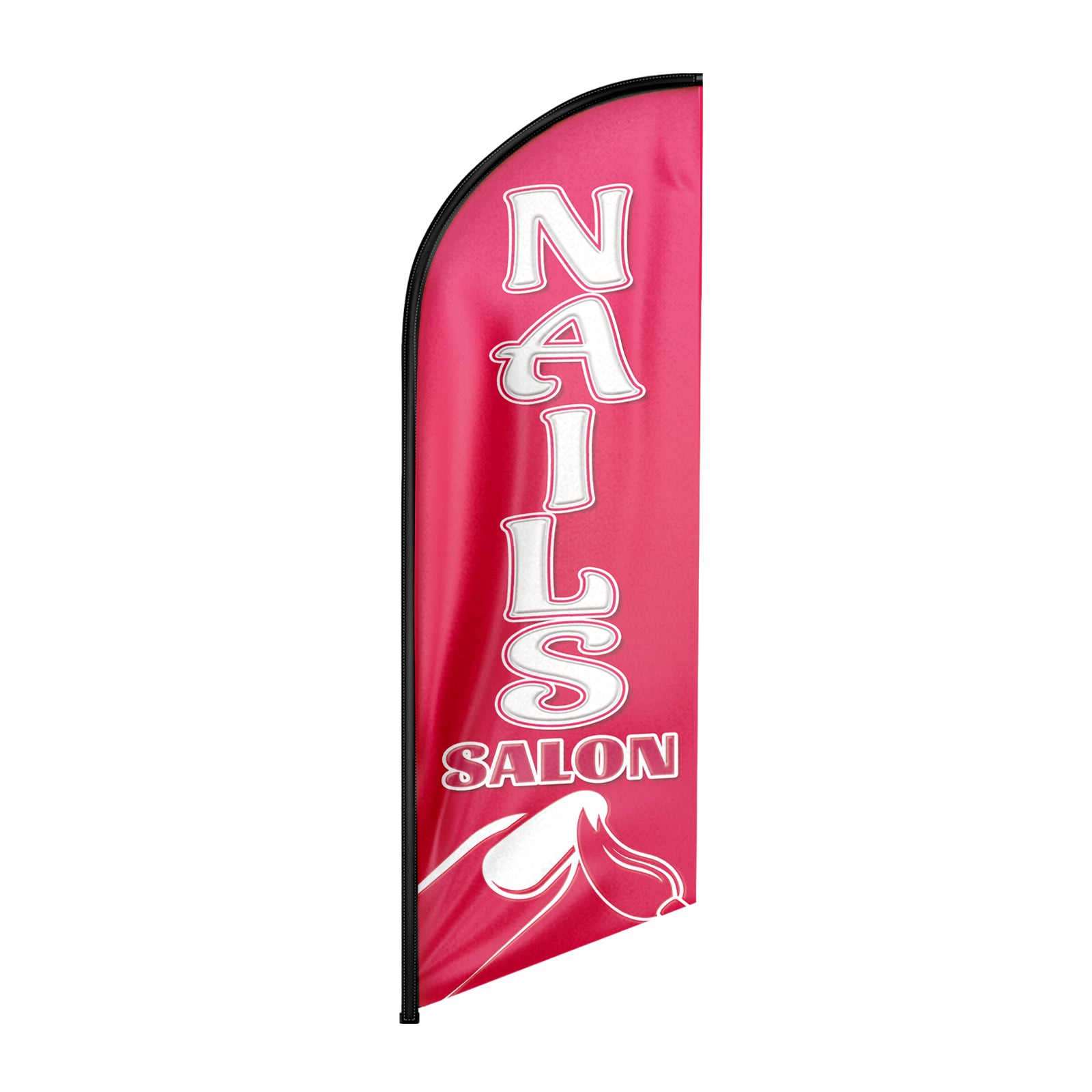 Nail Shop Sign-8Ft Nails Salon Feather Flag for Nails Salon Business（Flagpole Not Included）