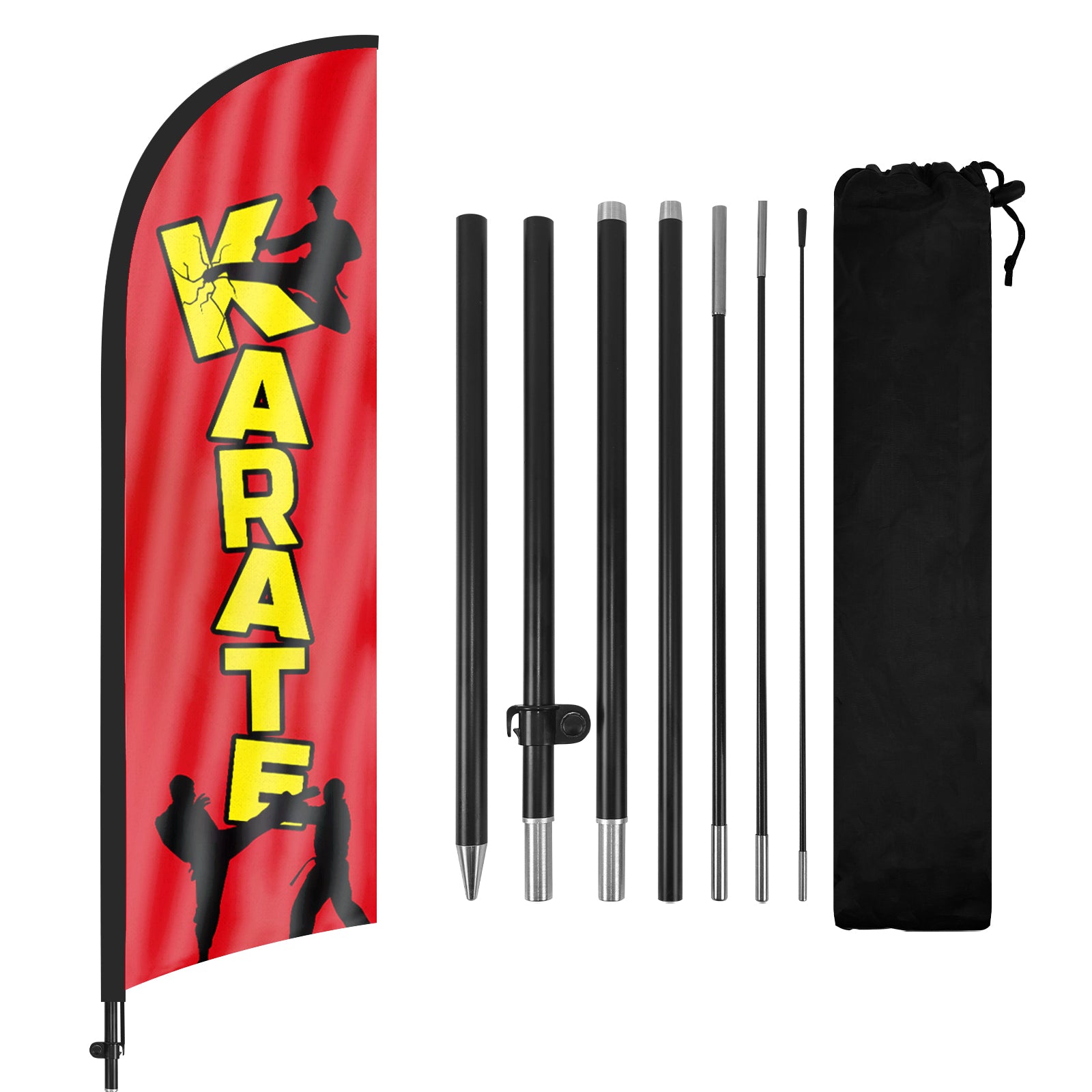 8ft Karate Feather Flag Pole Kit
