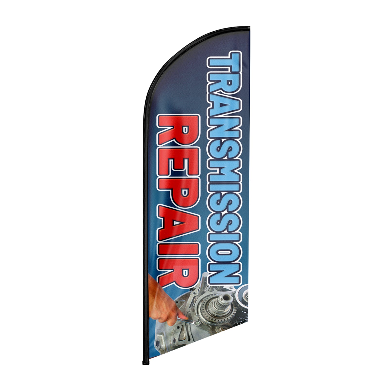 Transmission Repair Feather Flag: Advertising Banner for Transmission Repair Business (8ft Flagpole Not Included)