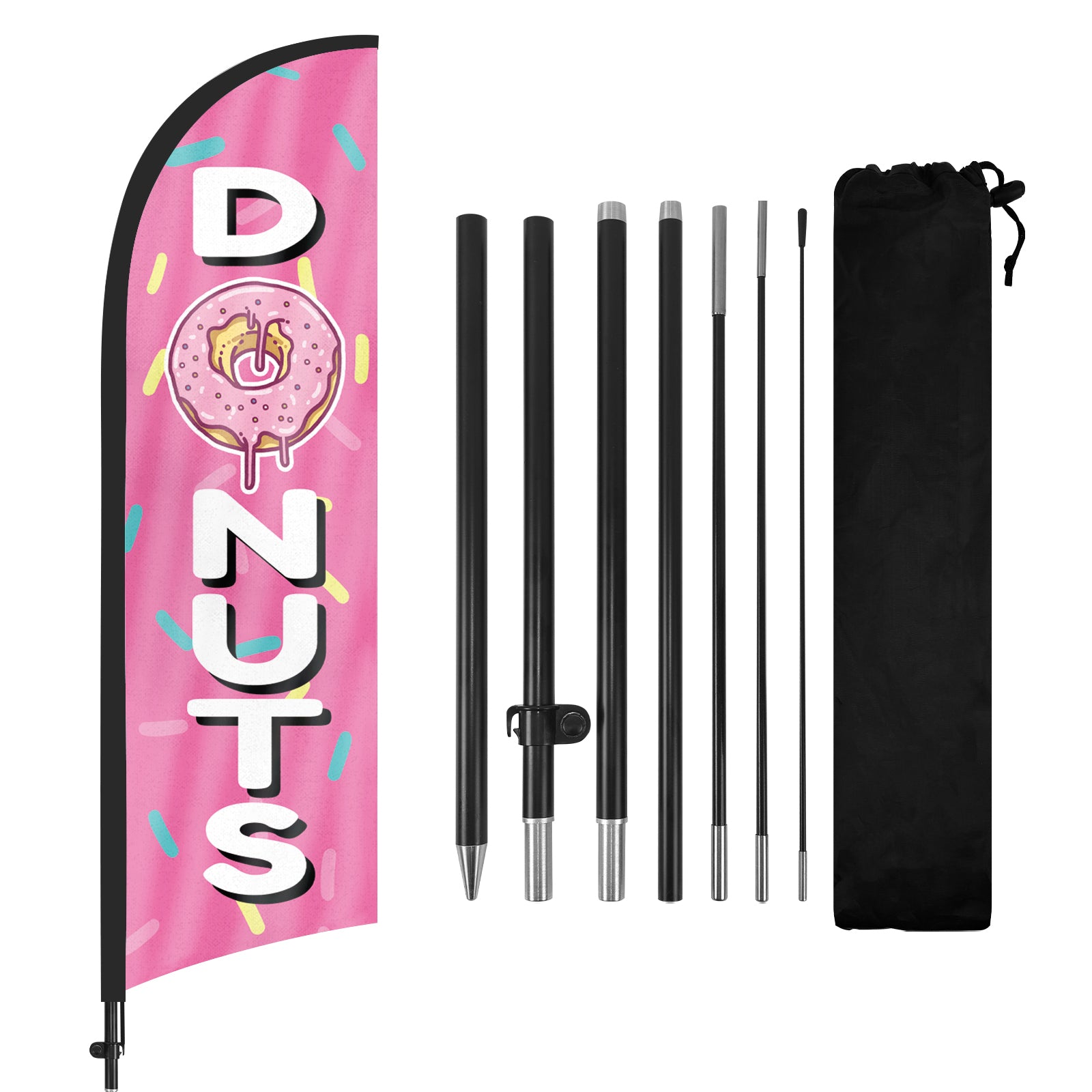 8Ft Donuts 04 Feather Flag Pole Kit