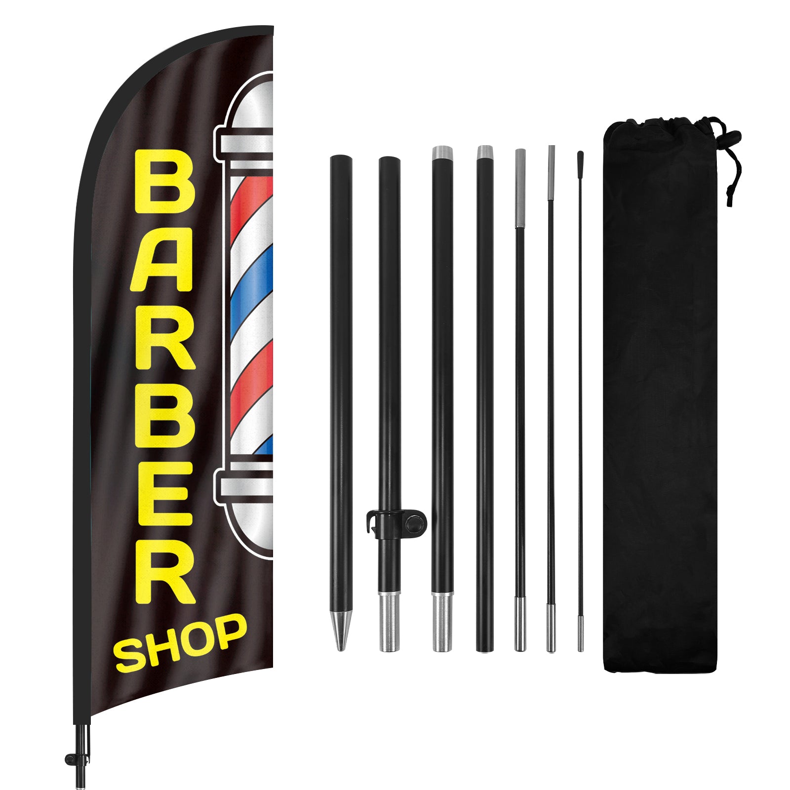 8Ft Barber Shop 04 Feather Flag Kit for Barbershop Business