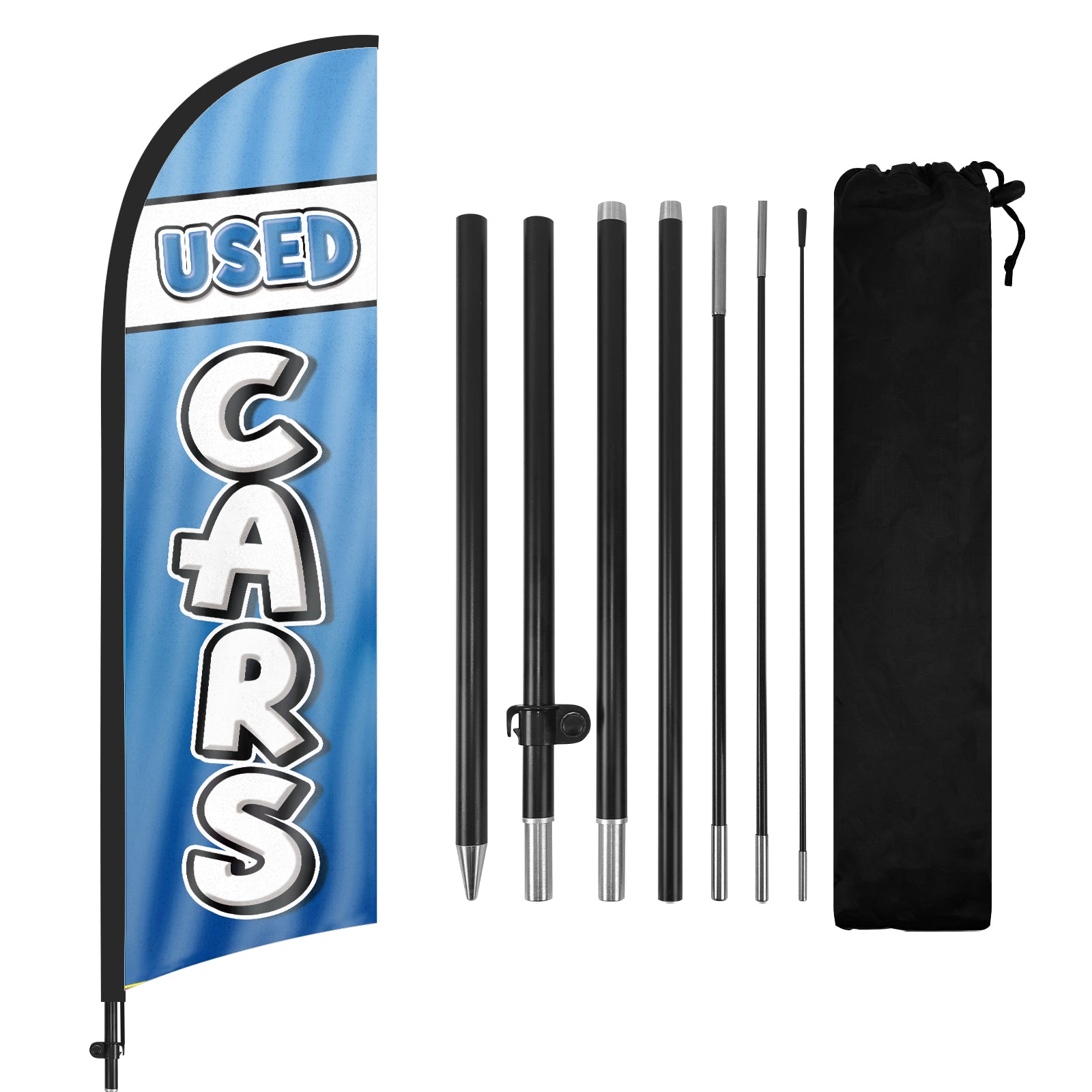 Used Cars Sign-8ft Used Cars Feather Flag With Pole Kit