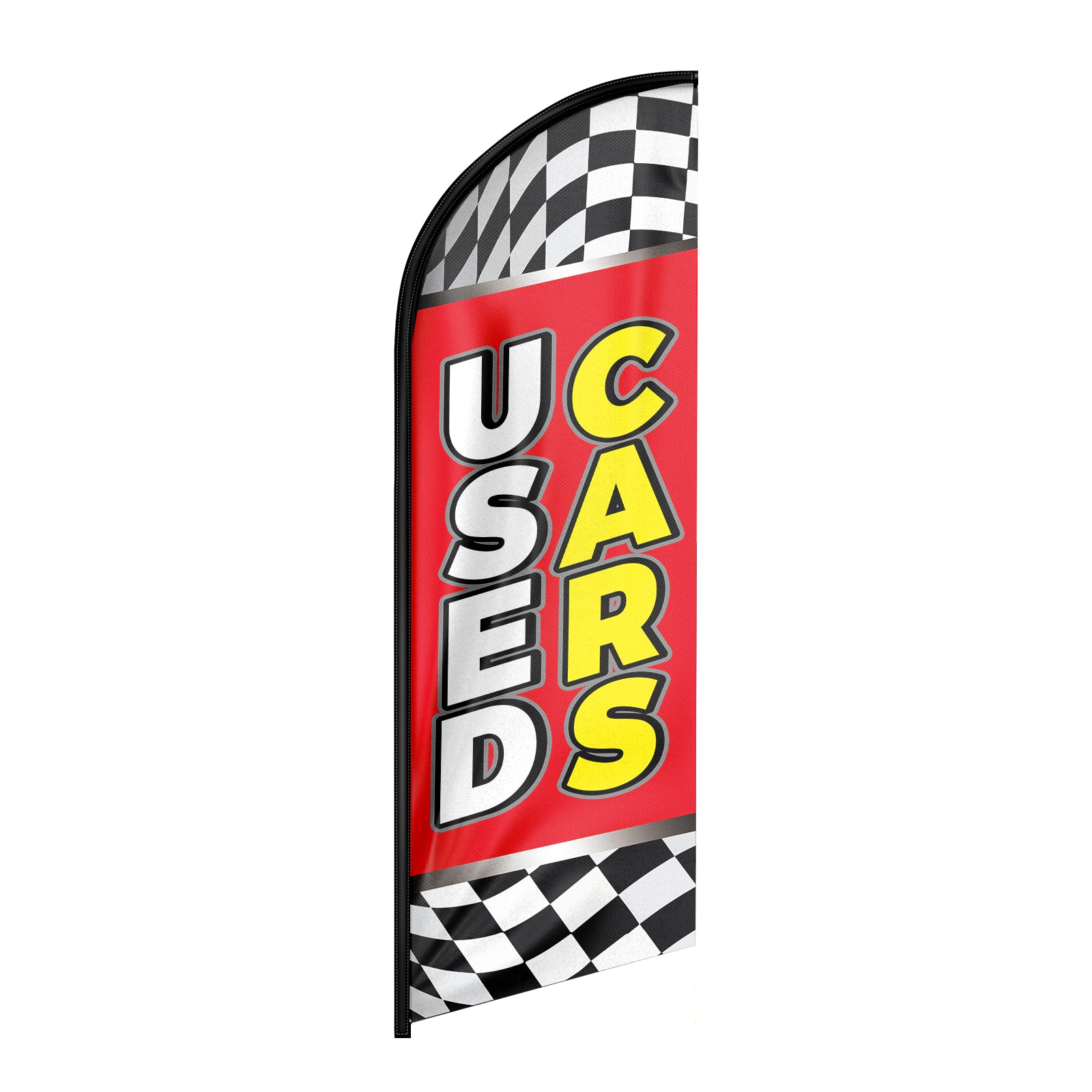 Used Car Signs-8ft Red Used Cars Feather Flag for Used Cars Business（Flagpole Not Included）