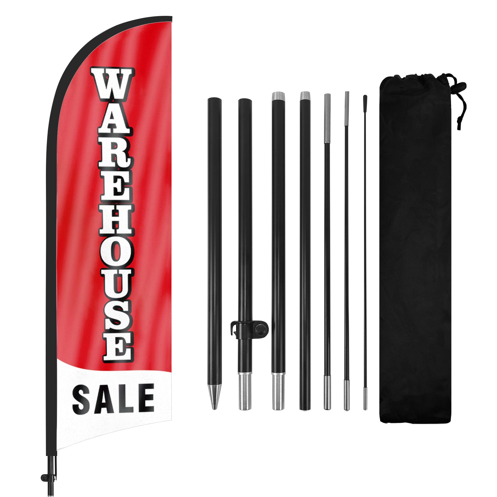 8Ft Warehouse Sale Swooper Flag Feather Flag Pole Kit