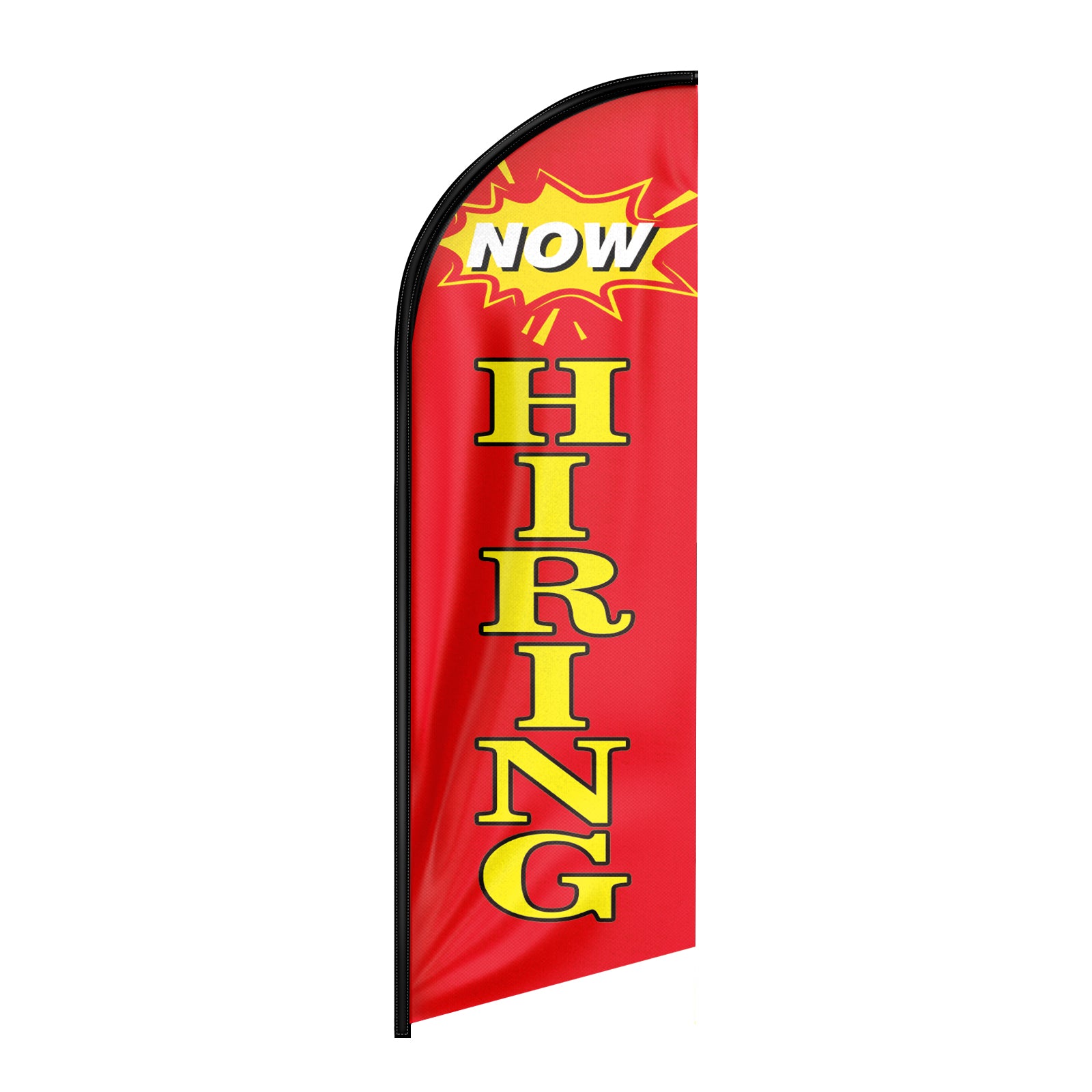8ft Now Hiring Feather Flag for Now Hiring Business（Flagpole Not Included）