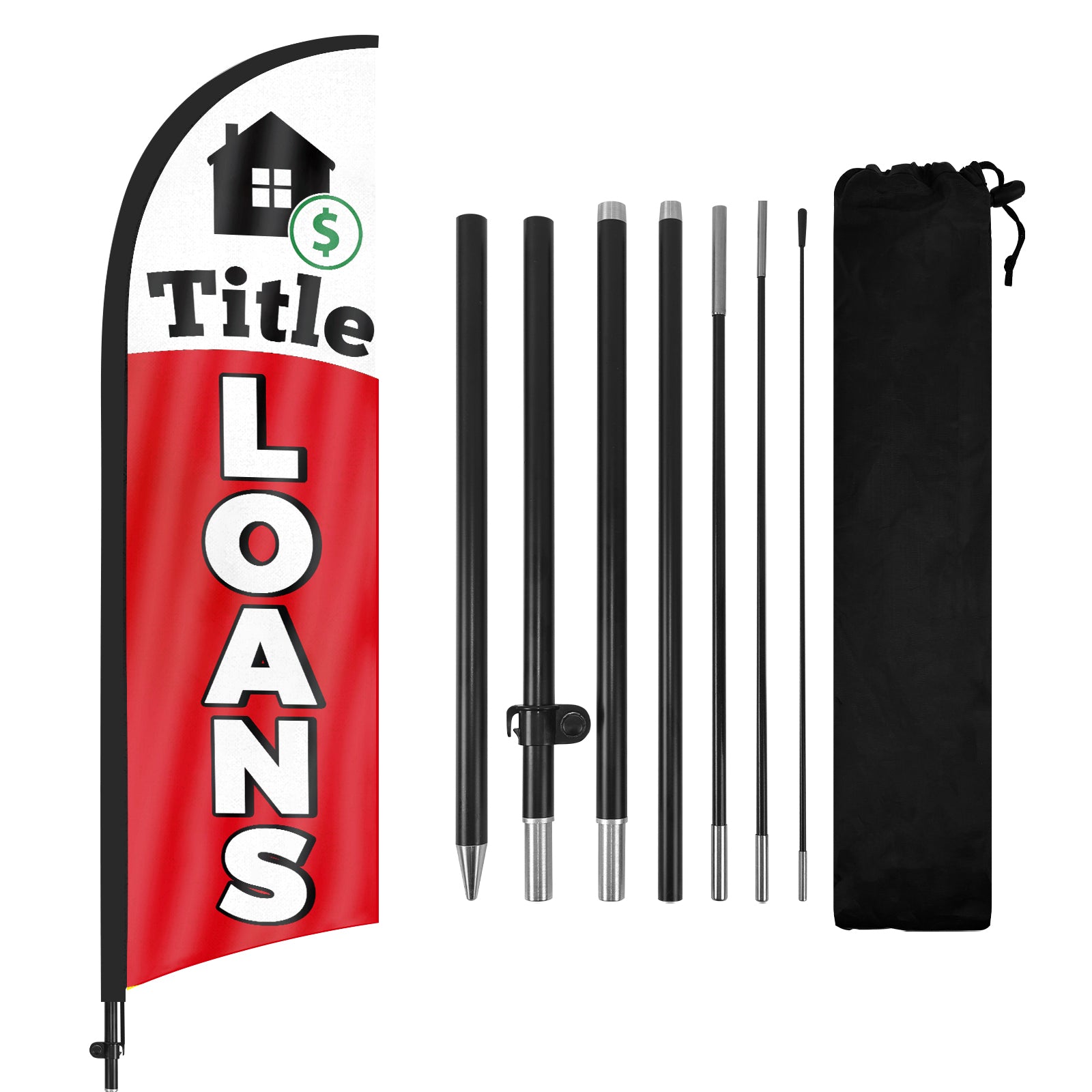 8FT Title Loans Feather Flag Pole Kit