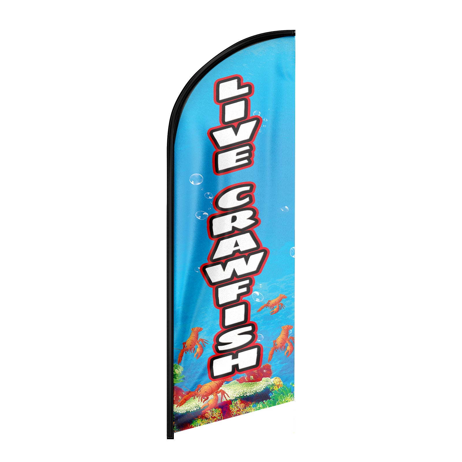 Crawfish Flag-8ft Live Crawfish Feather Flag!- FSFlag
