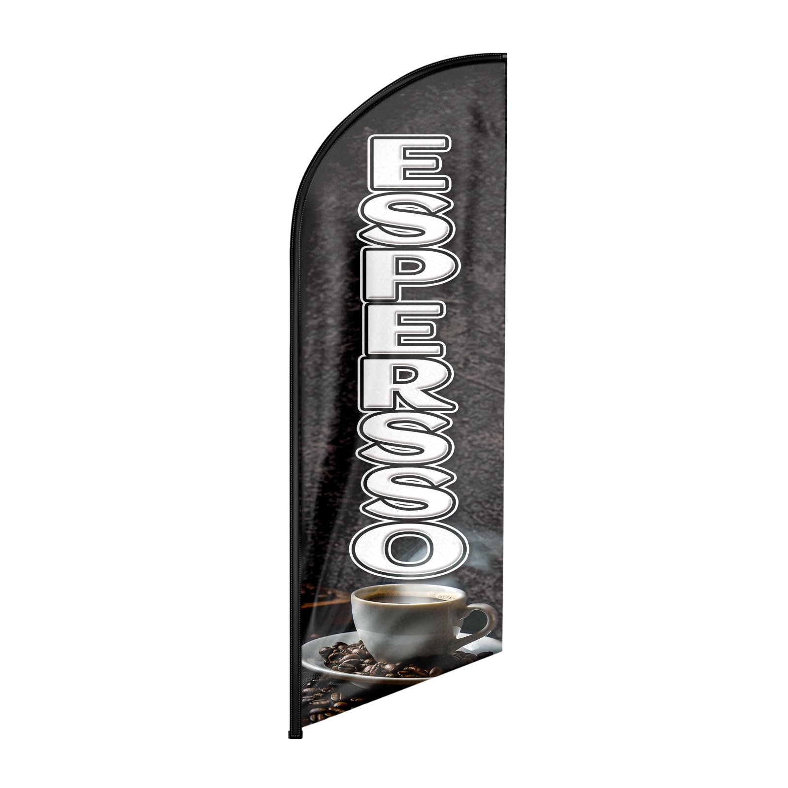 Coffee Shop Signs-Espresso Feather Flag for Espresso Business!（Flagpole Not Included）