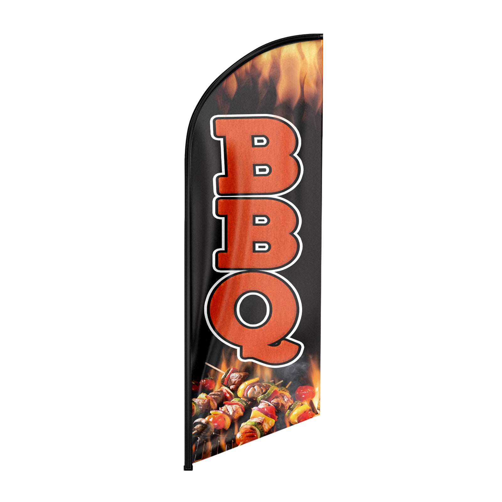 BBQ Flags-8ft Red BBQ Feather Flag!（Flagpole Not Included）