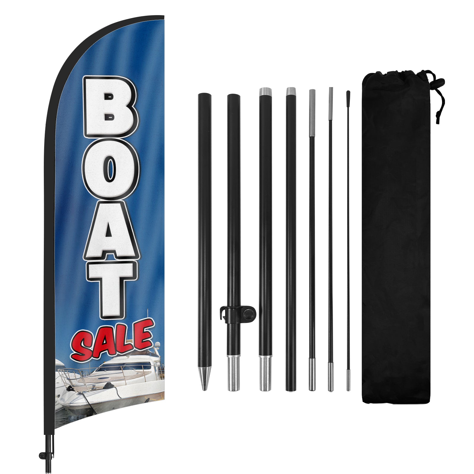 8ft Boat Sale Feather Flag with Pole and Stake