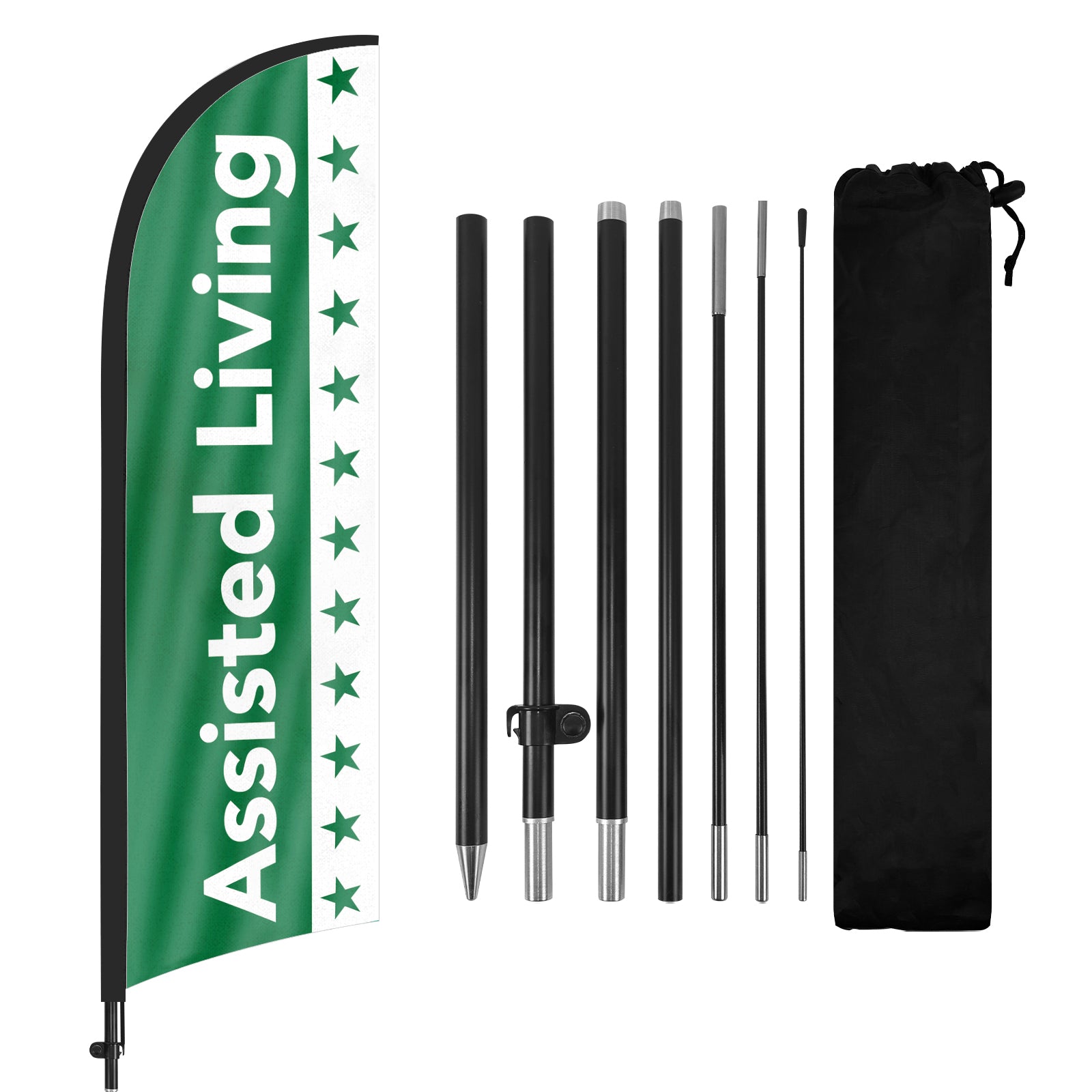8ft Assisted Living Feather Flag Pole Kit