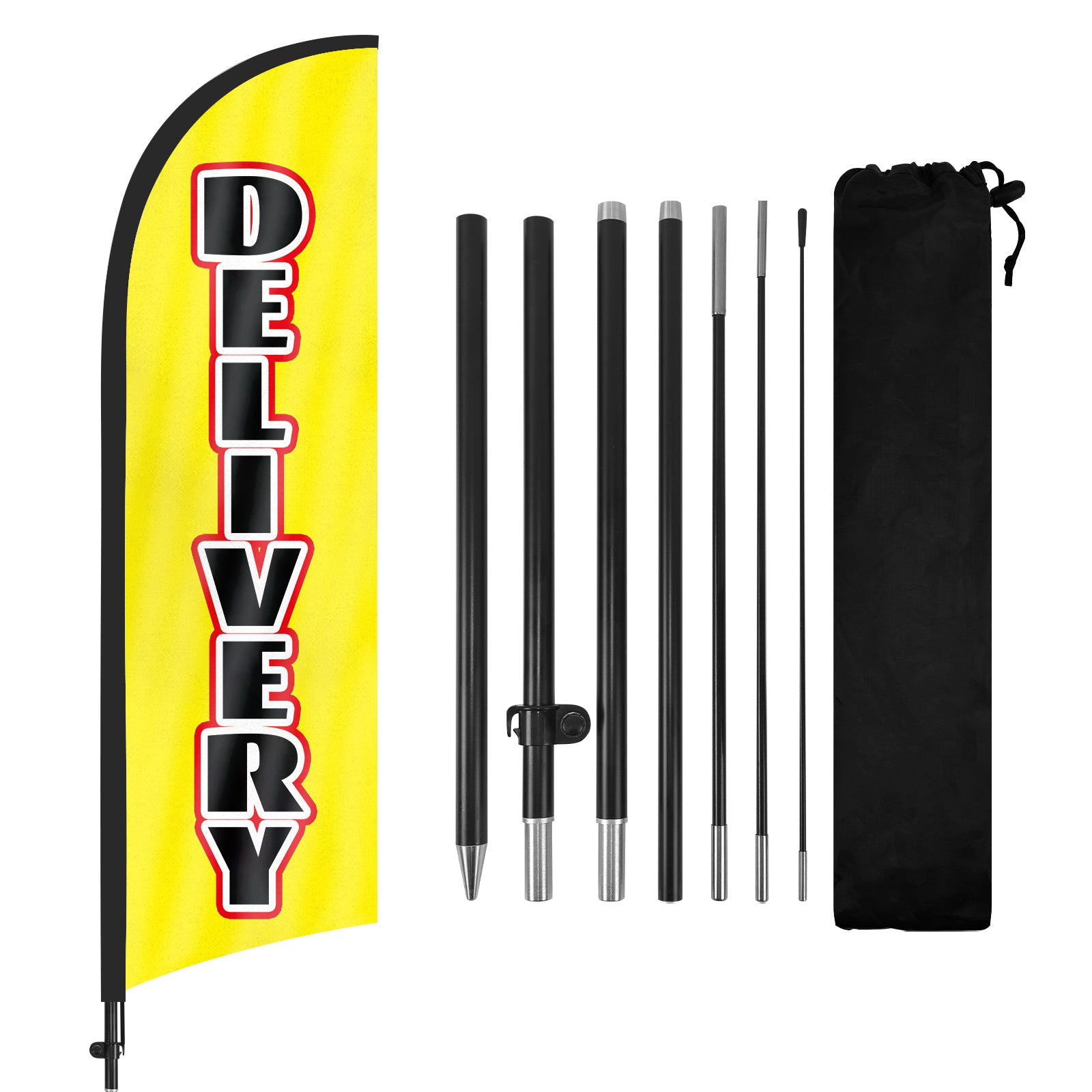 Delivery Sign-8ft Delivery Yellow Feather Flag for Delivery Business