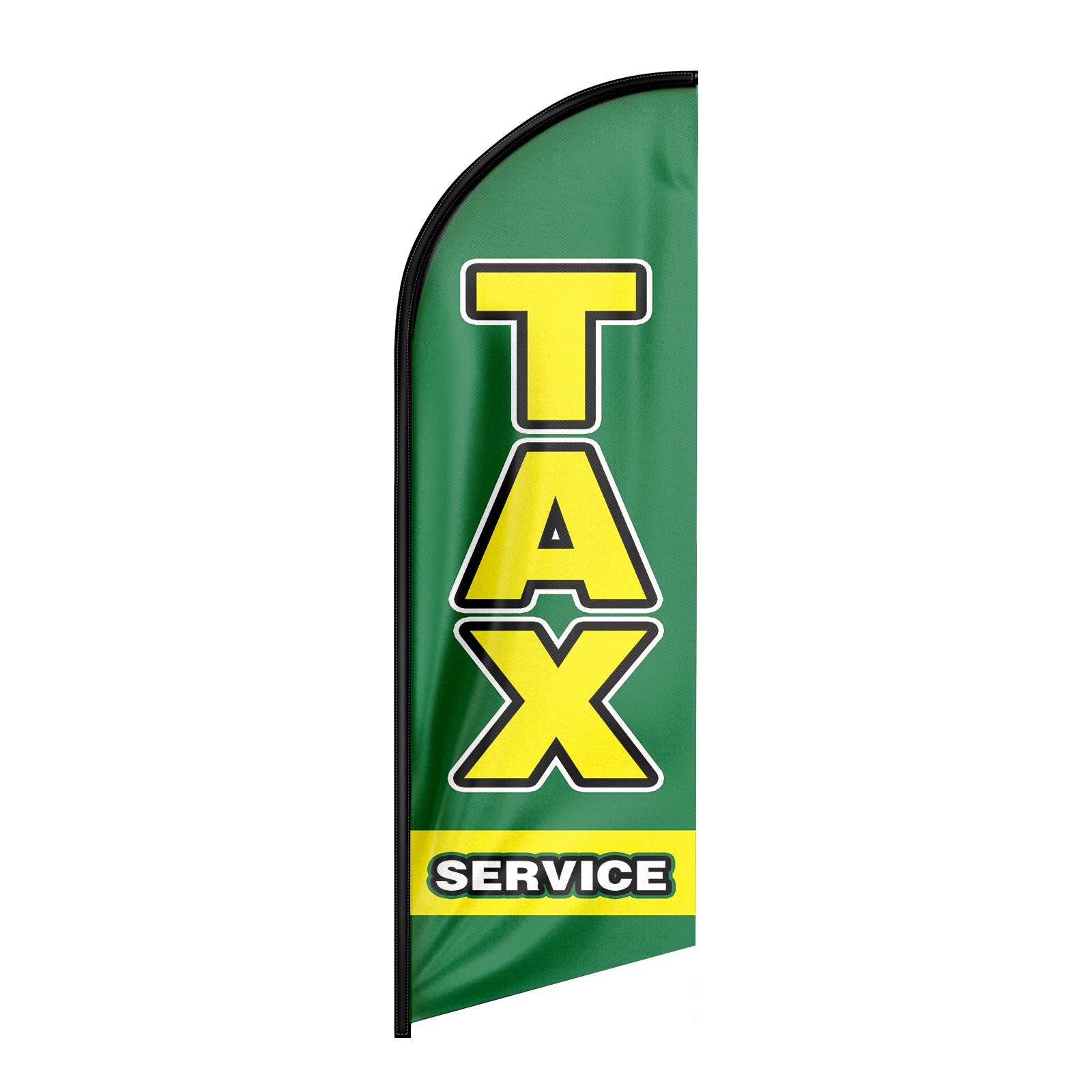8FT Green Tax Service Advertising Swooper Flag（Flagpole Not Included）