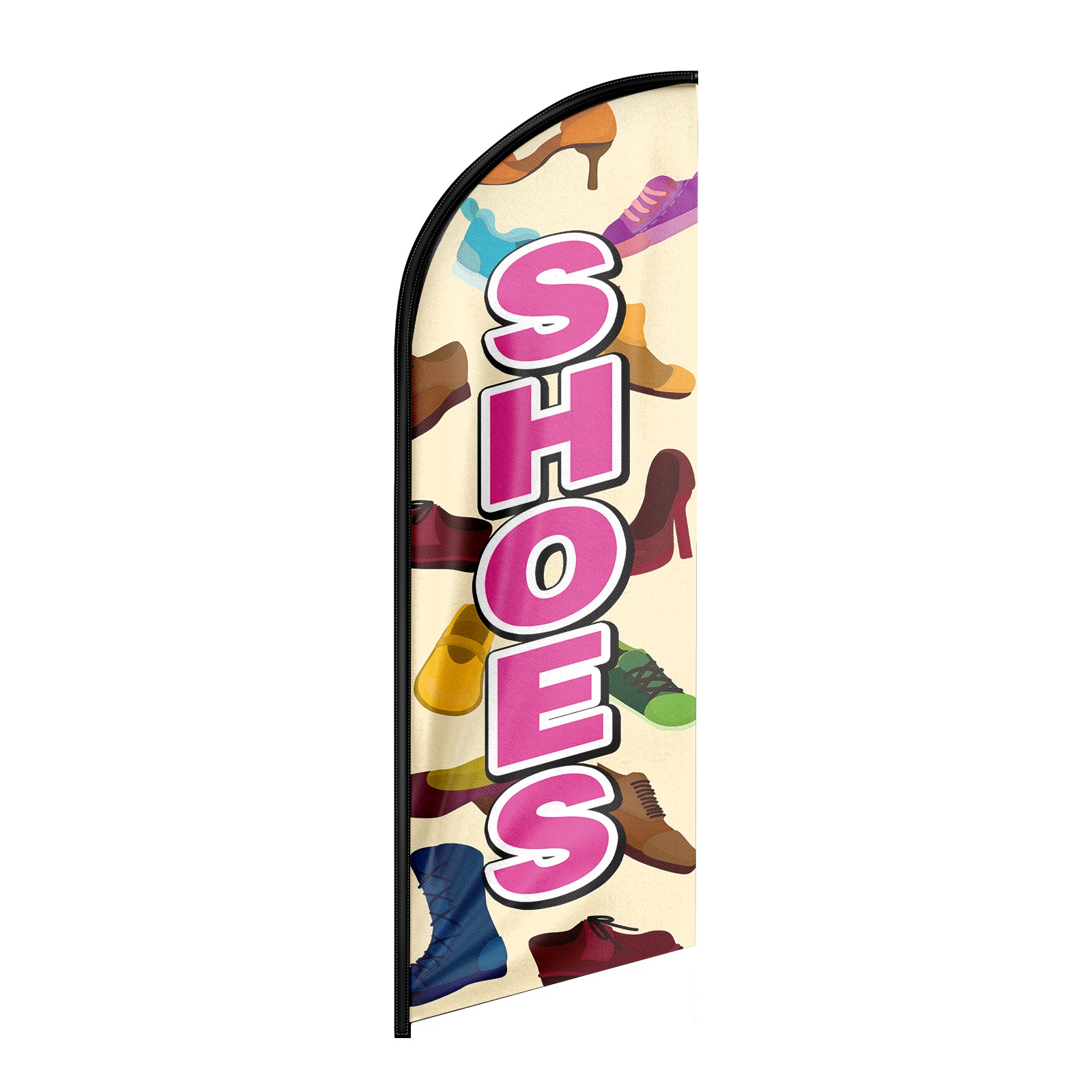 Shoes Sign-8ft Shoes Feather Flag for Shoes Business（Flagpole Not Included）