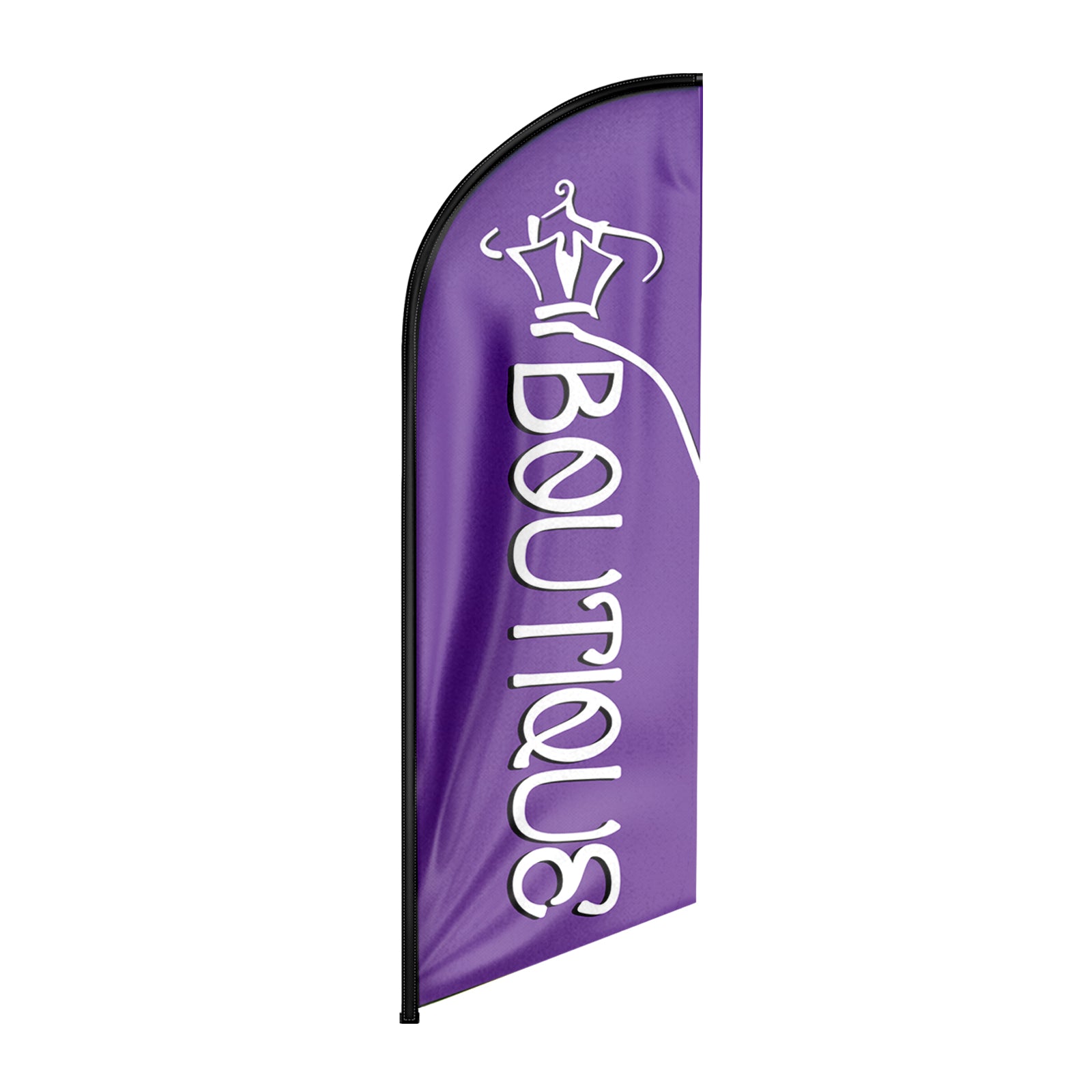 8ft Purple Boutique Feather Flag for Boutique Business（Flagpole Not Included）