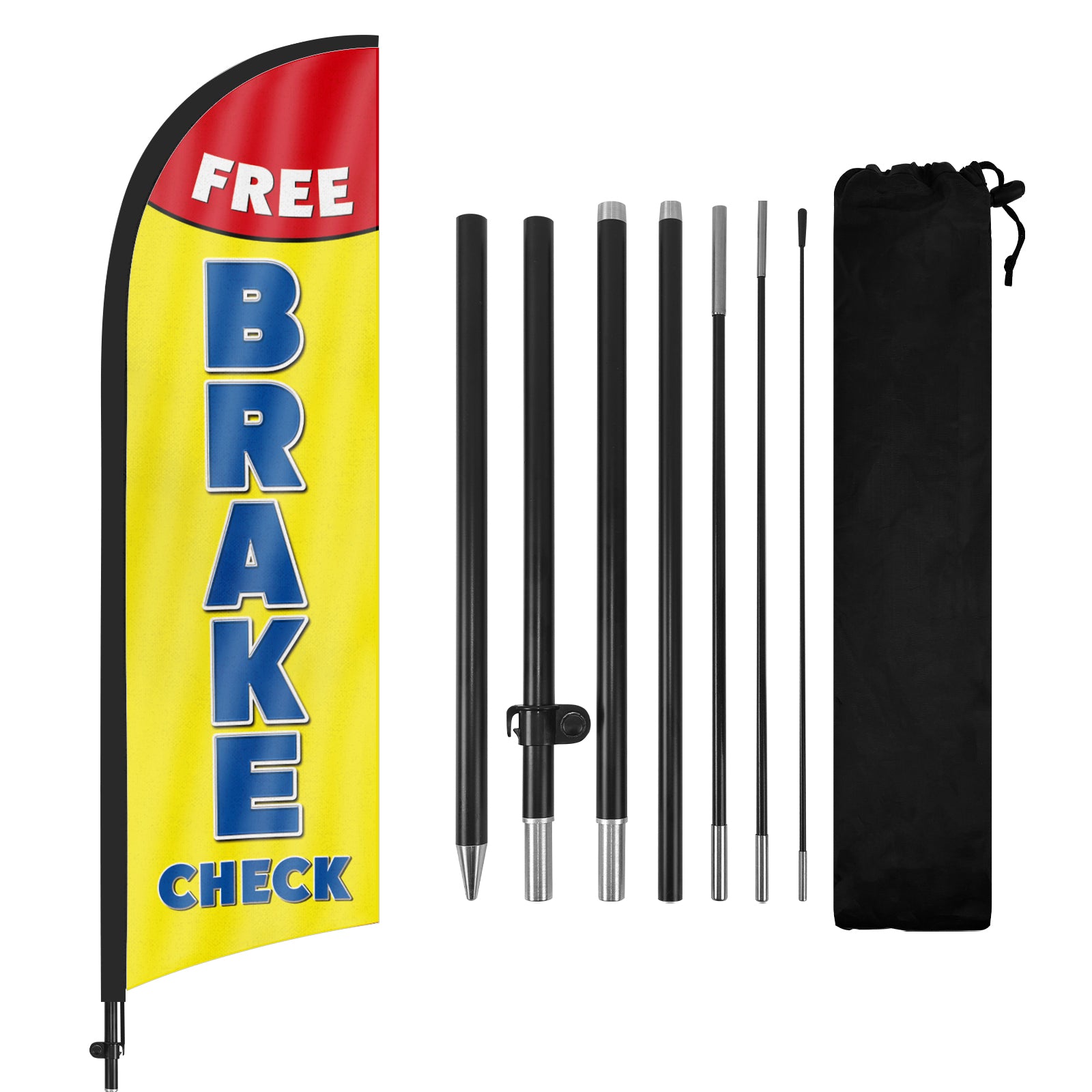8ft Free Brake Check 01 Feather Flag Pole Kit - FSFlag