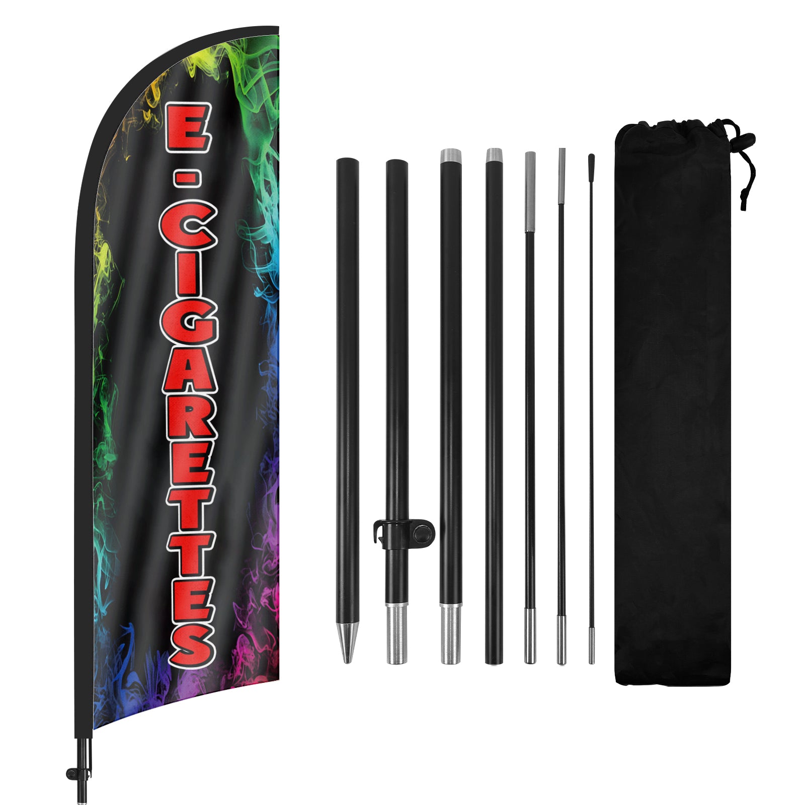 8ft E-cigarettes Feather Flag Pole Kit