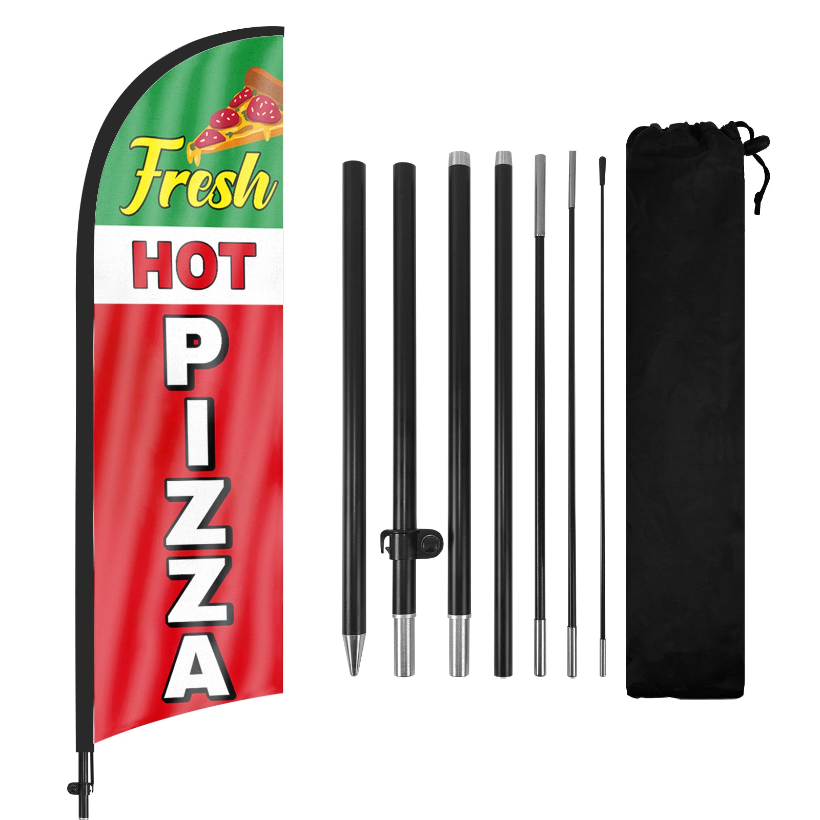 8ft Pizza Feather Flag Kit with Pole and Stake