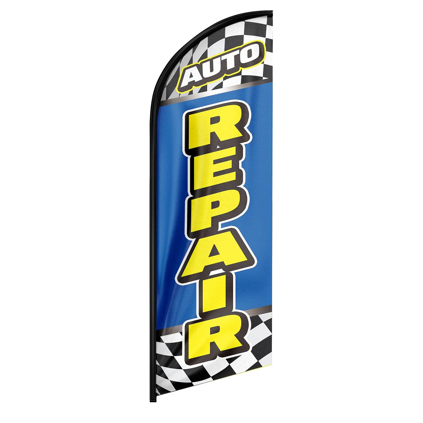 Auto Repair Signs-8ft Blue Auto Repair Feather Flag（Flagpole Not Included）
